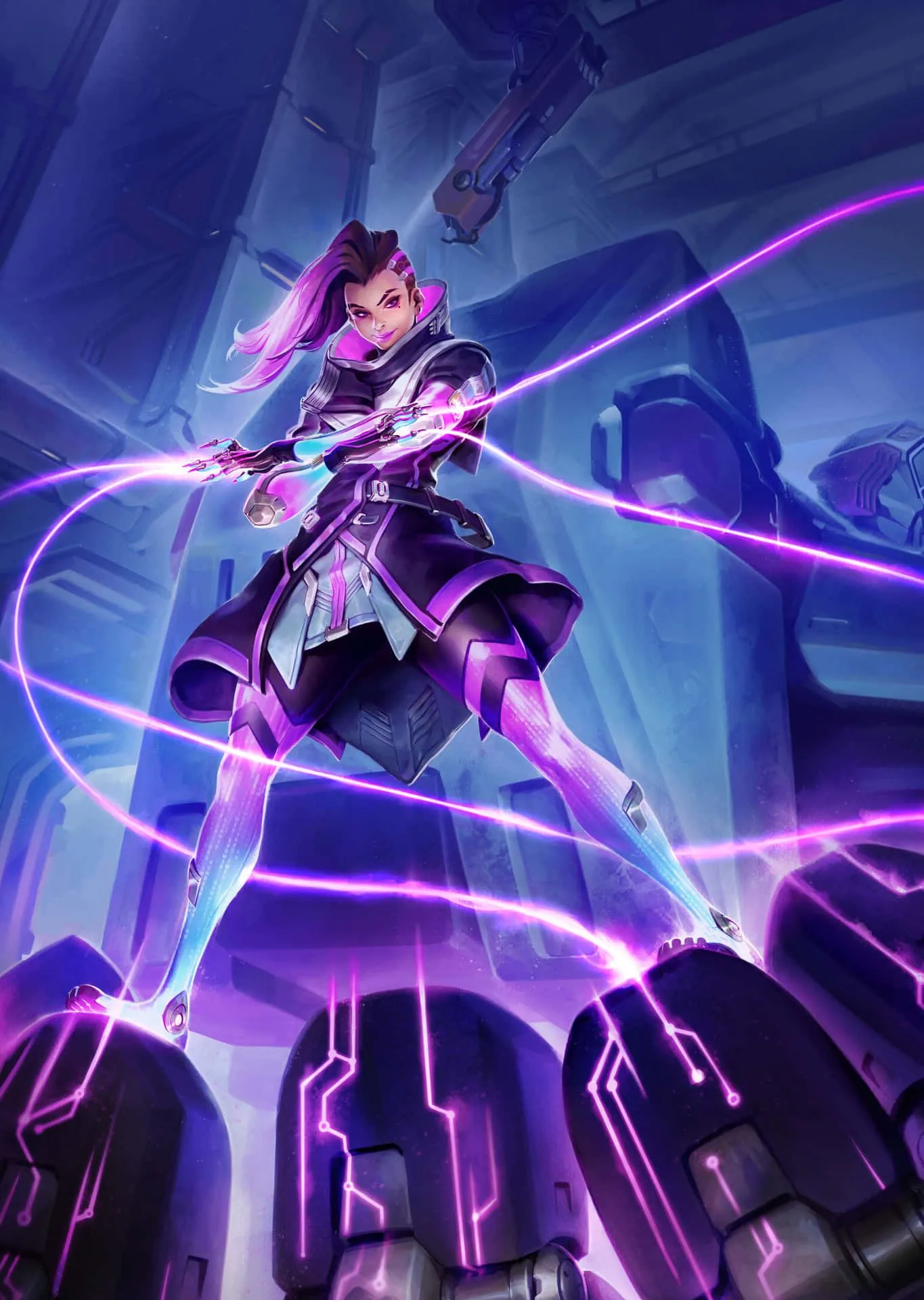 Download Achieve the impossible with Sombra from Overwatch Wallpaper