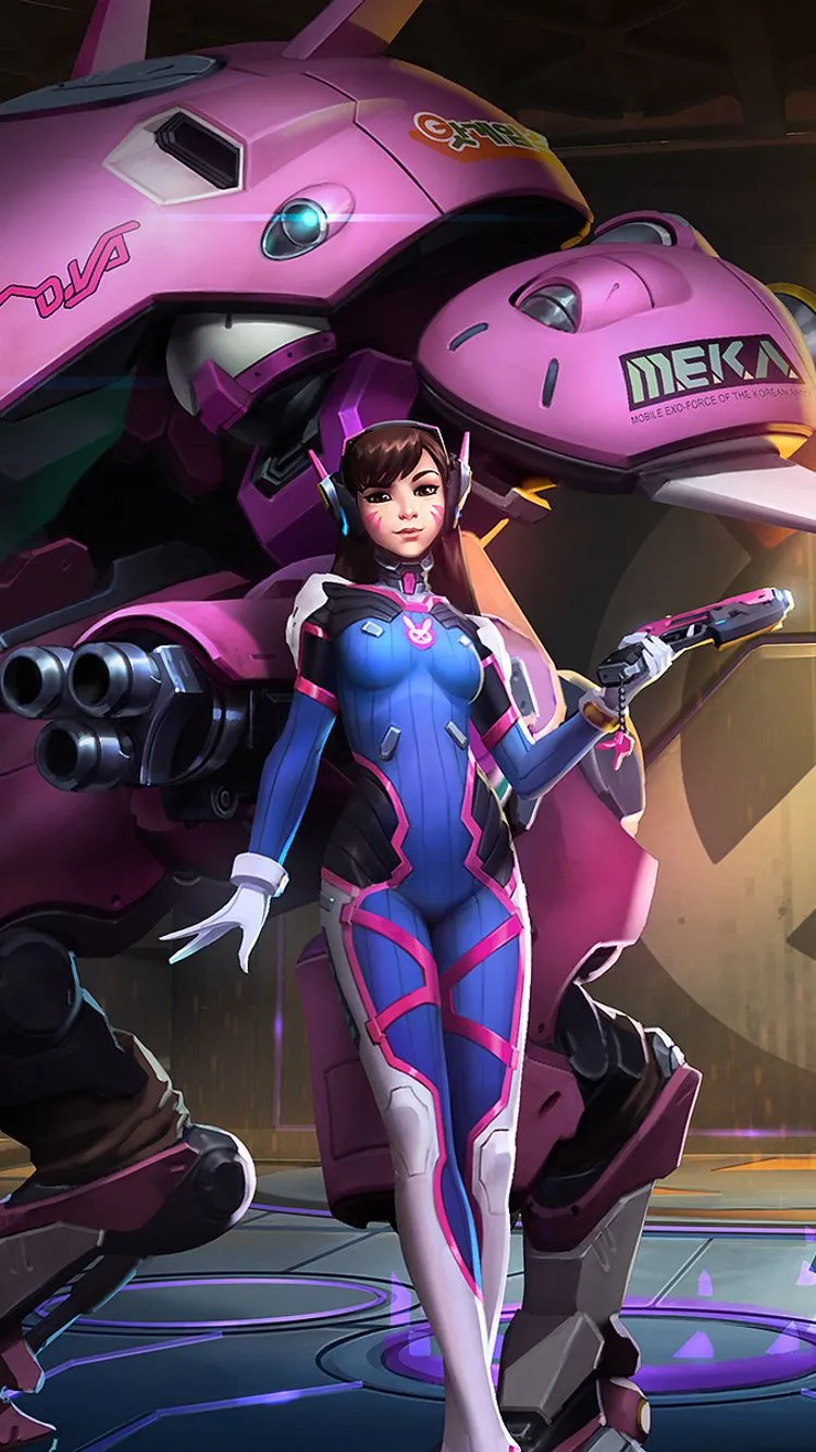 Dva Overwatch Fanart iPhone 6, iPhone 6S, iPhone 7 , HD 4k Wallpaper, Image, Background, Photos and Picture