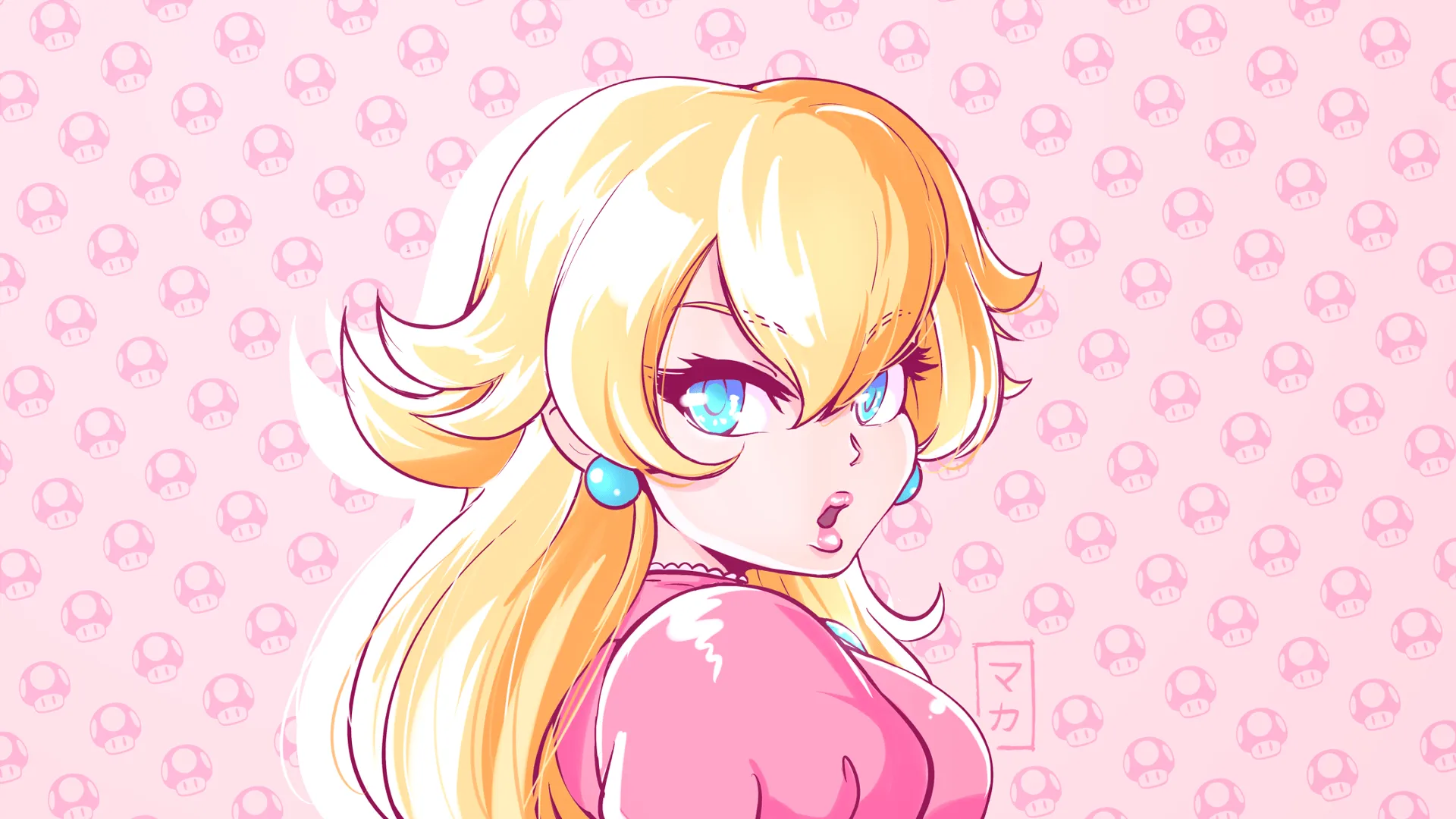 Download Princess Peach Video Game Super Mario Bros. HD Wallpaperx1080