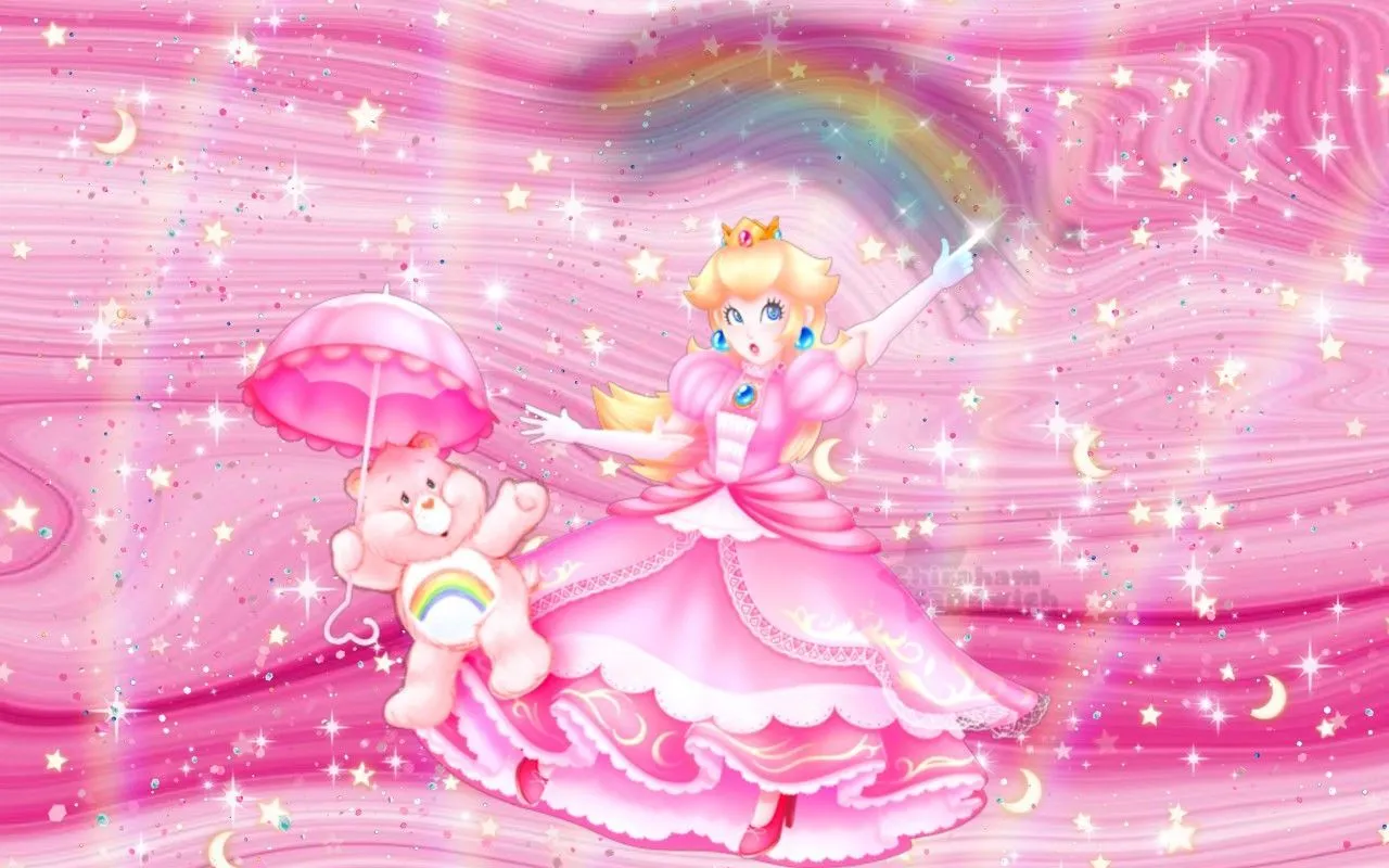 Nintendo Princess Peach aesthetic desktop background wallpaper
