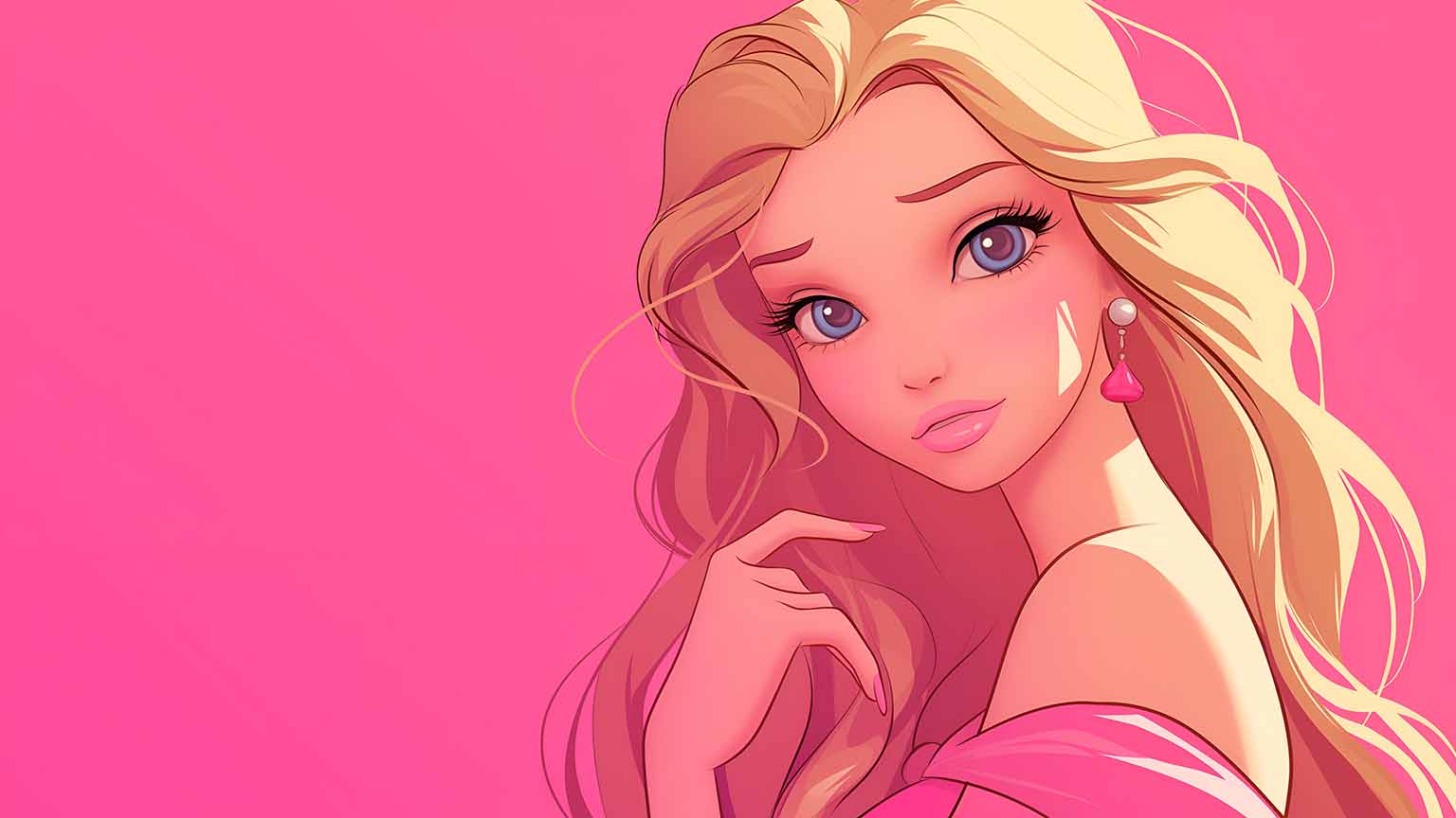 Barbie Sparkling Blonde Beauty Desktop Wallpaper