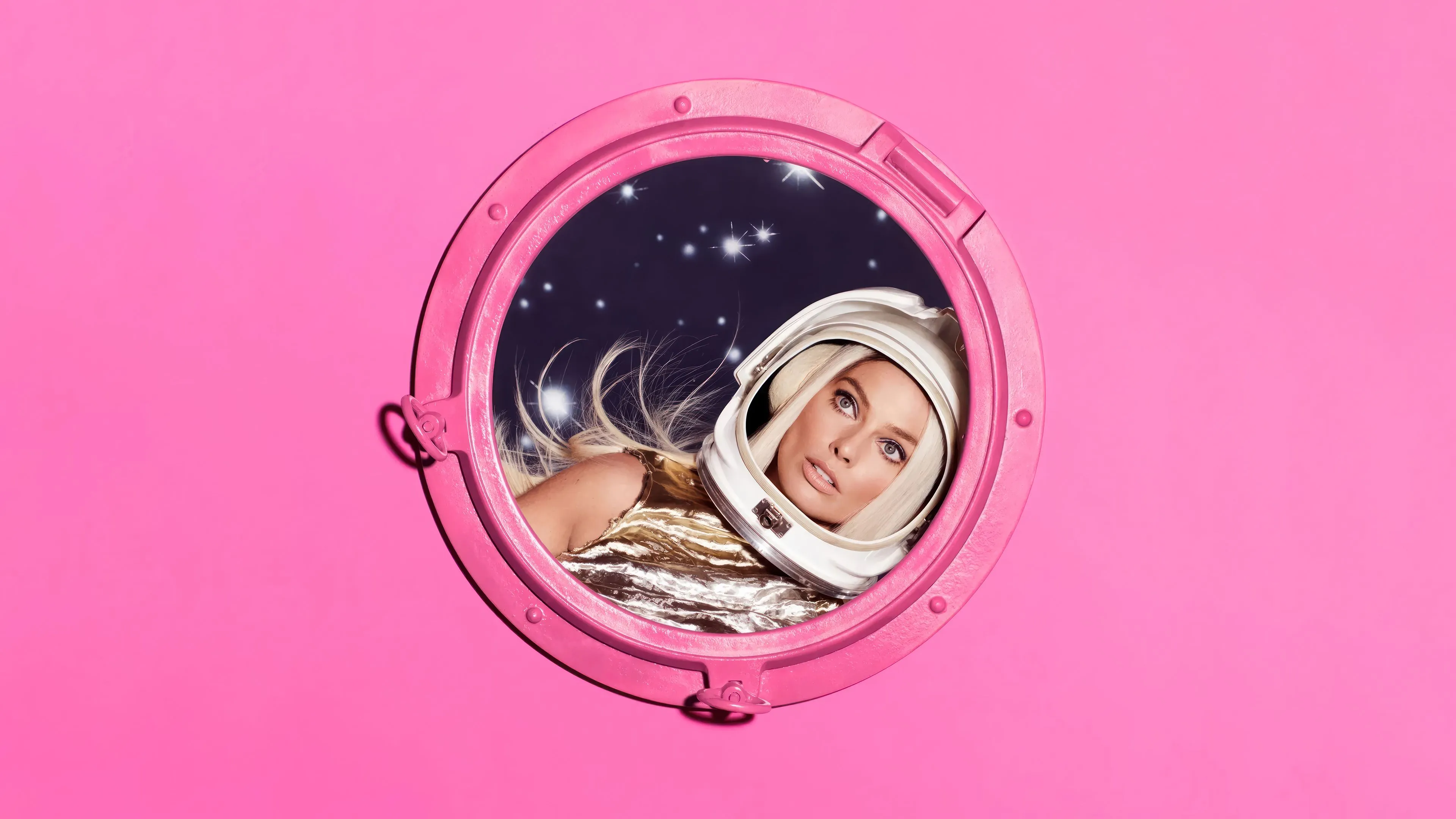 Margot Robbie as Barbie Wallpaper 4K, Pink aesthetic