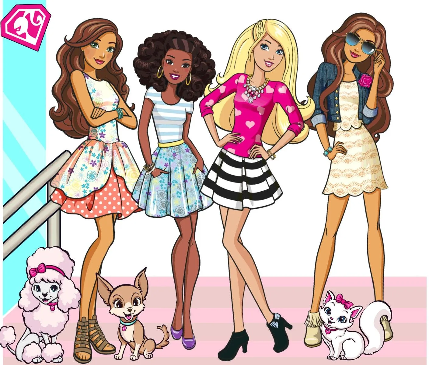 Barbie With Friends Princess Barbie Doll Dp Friends Cute Barbie Wallpaper For Desktop