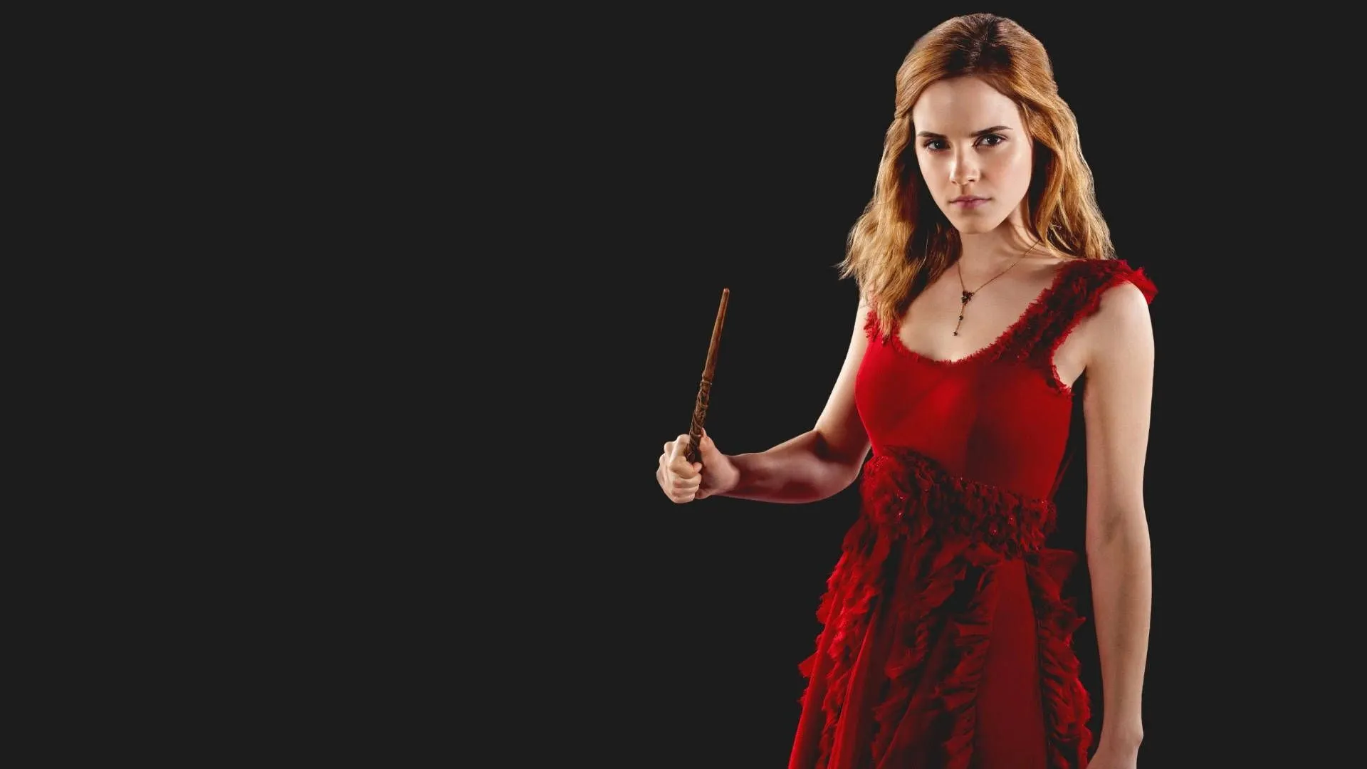 Download Hermione Granger looking beautiful in a red dress Wallpaper
