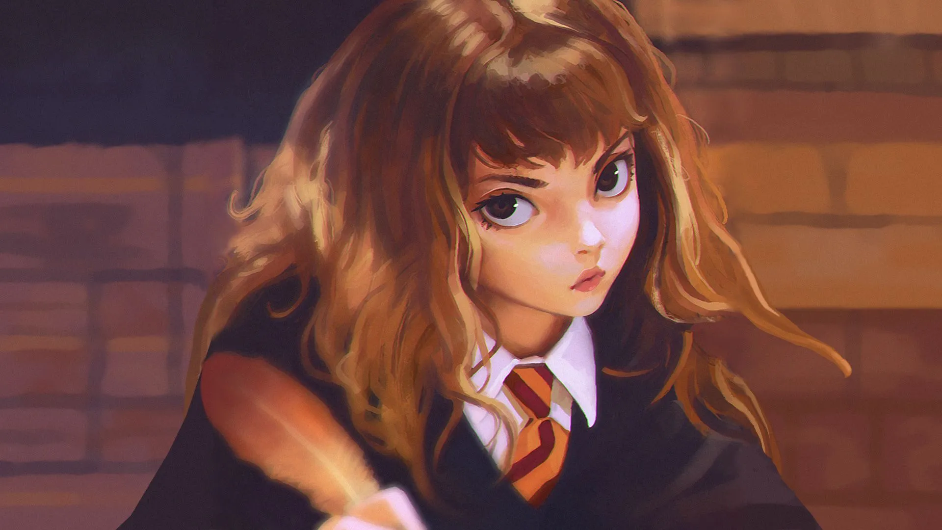 Wallpaper Harry Potter, Hermione Granger, Harry Potter Anime, Ron Weasley, Cartoon, Background Free Image