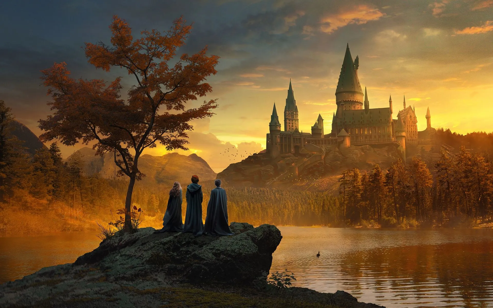 Hogwarts Wallpaper 4K, Harry Potter, Hermione Granger