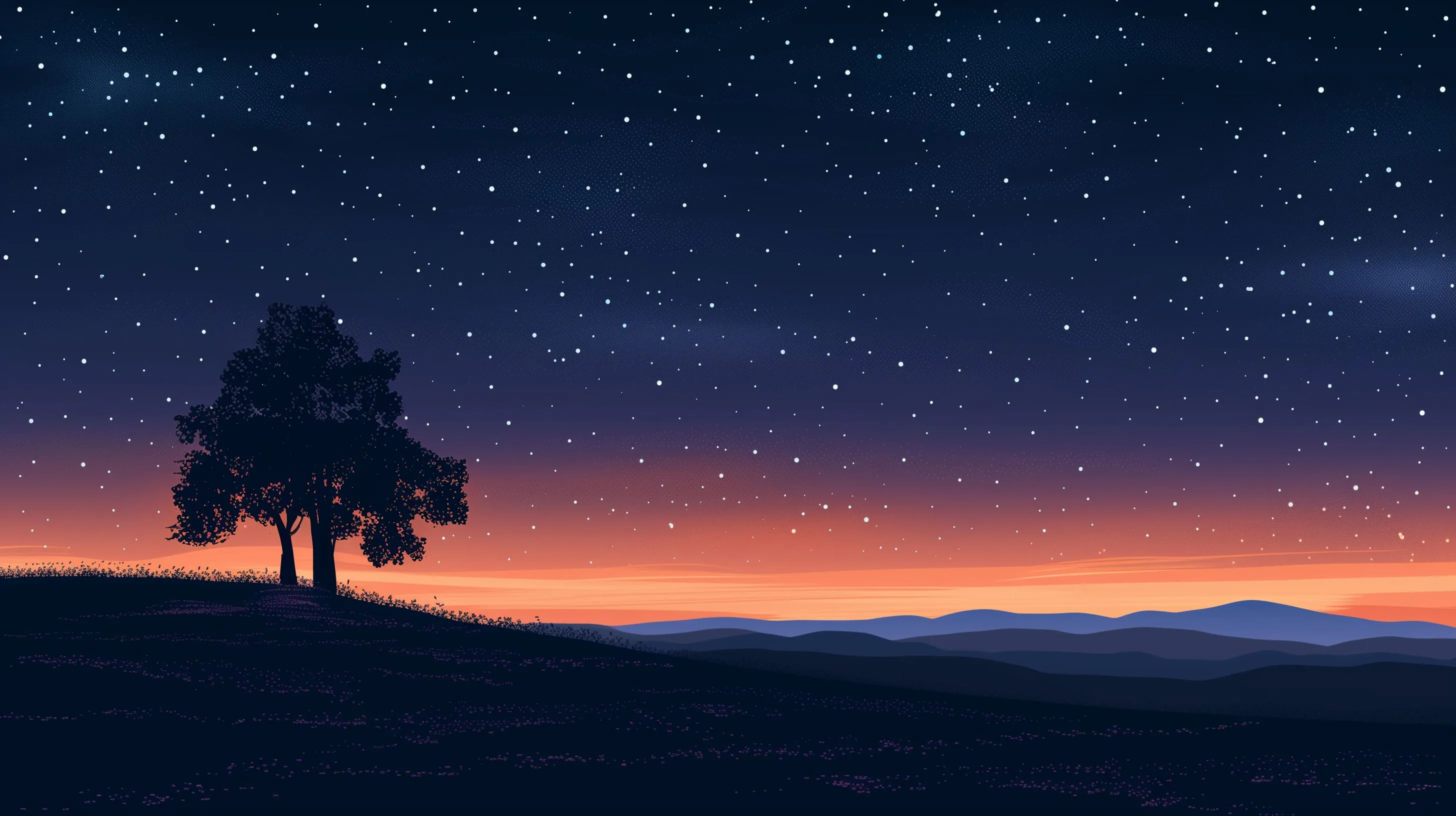 Amazing Starry Twilight 2K HD Desktop Wallpaper, HD Artist 4K Wallpaper, Image and Background