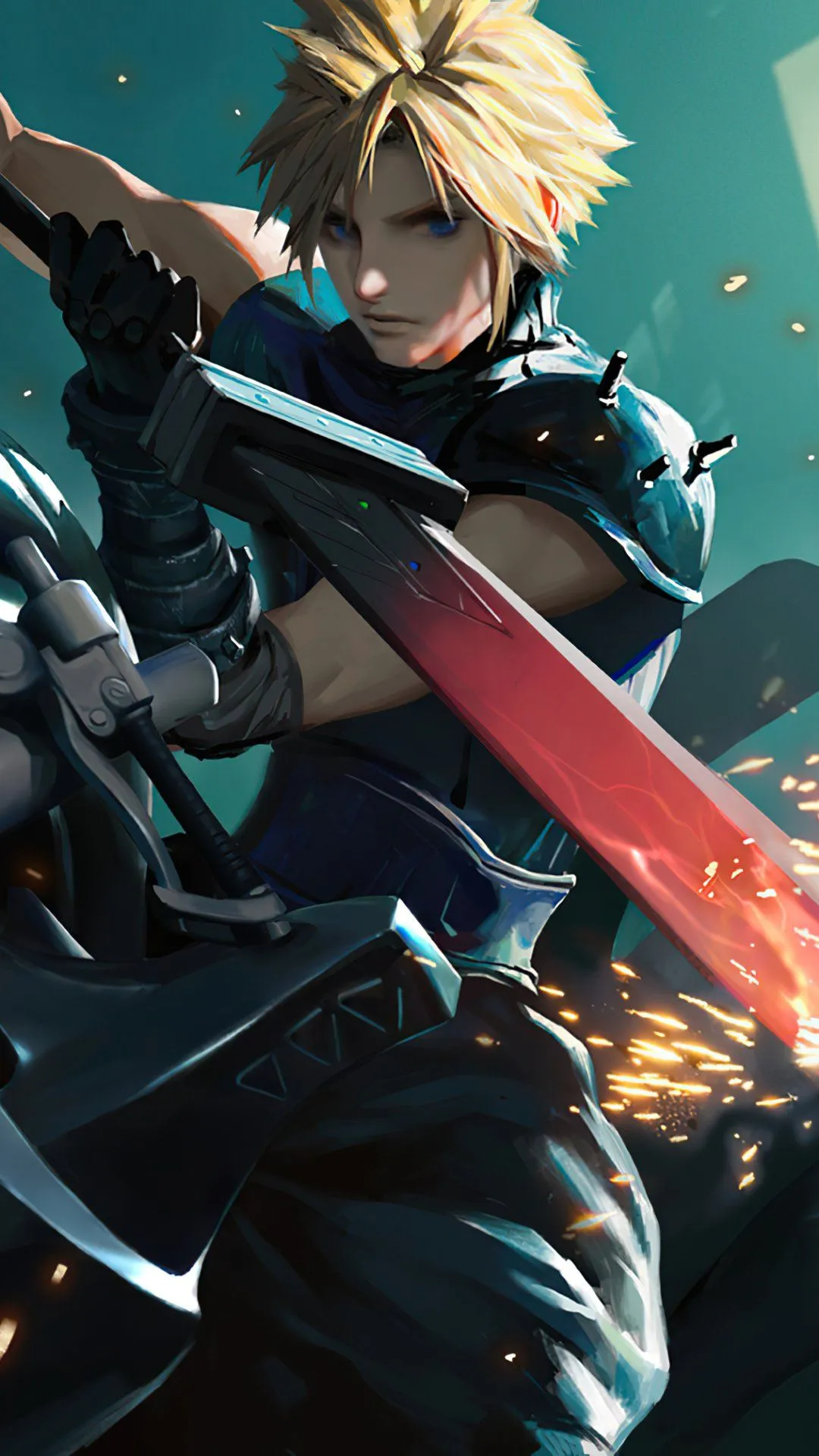 Download Sword Cloud Strife Final Fantasy Video Game Final Fantasy VII Remake Phone Wallpaper