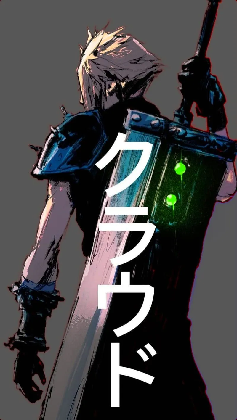 Final fantasy 7 cloud, ps4, squere enix, art, sony, ff7, dark, final fantasy, HD phone wallpaper