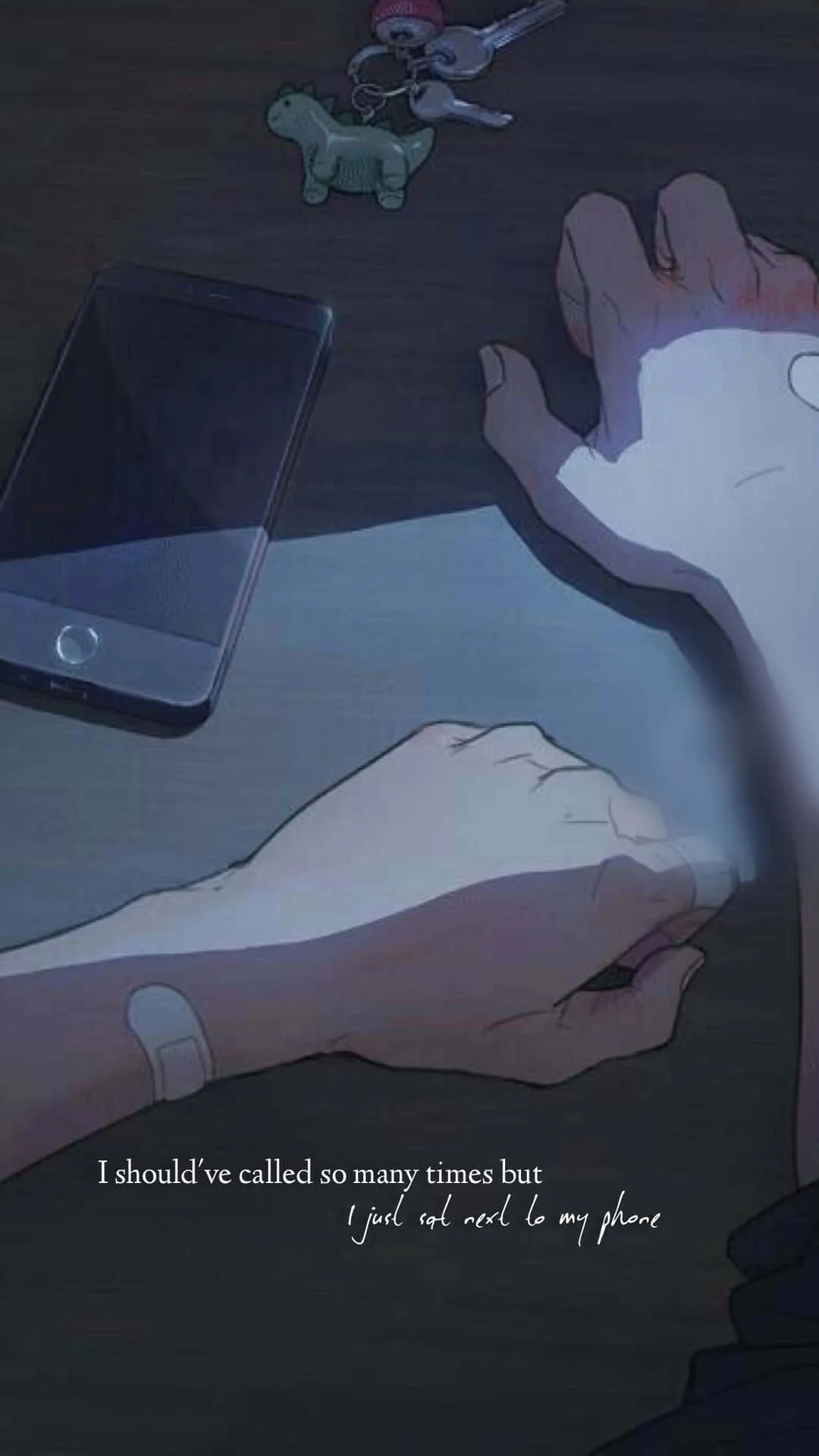 Download A Person Holding A Phone And A Hand Wallpaper