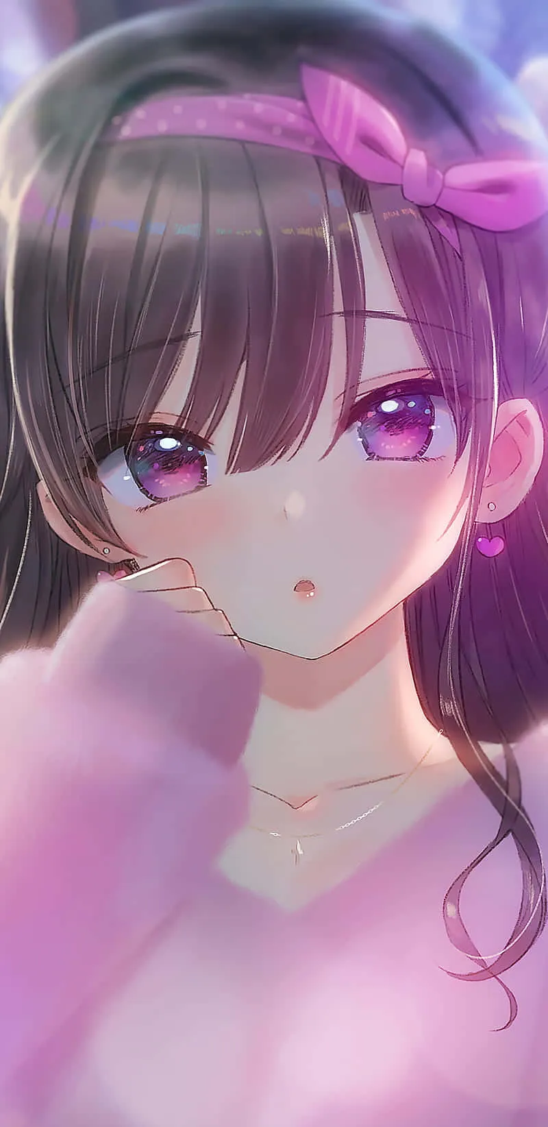 Download Enjoy your favorite anime characters with this magical pink aesthetic phone! Wallpaper