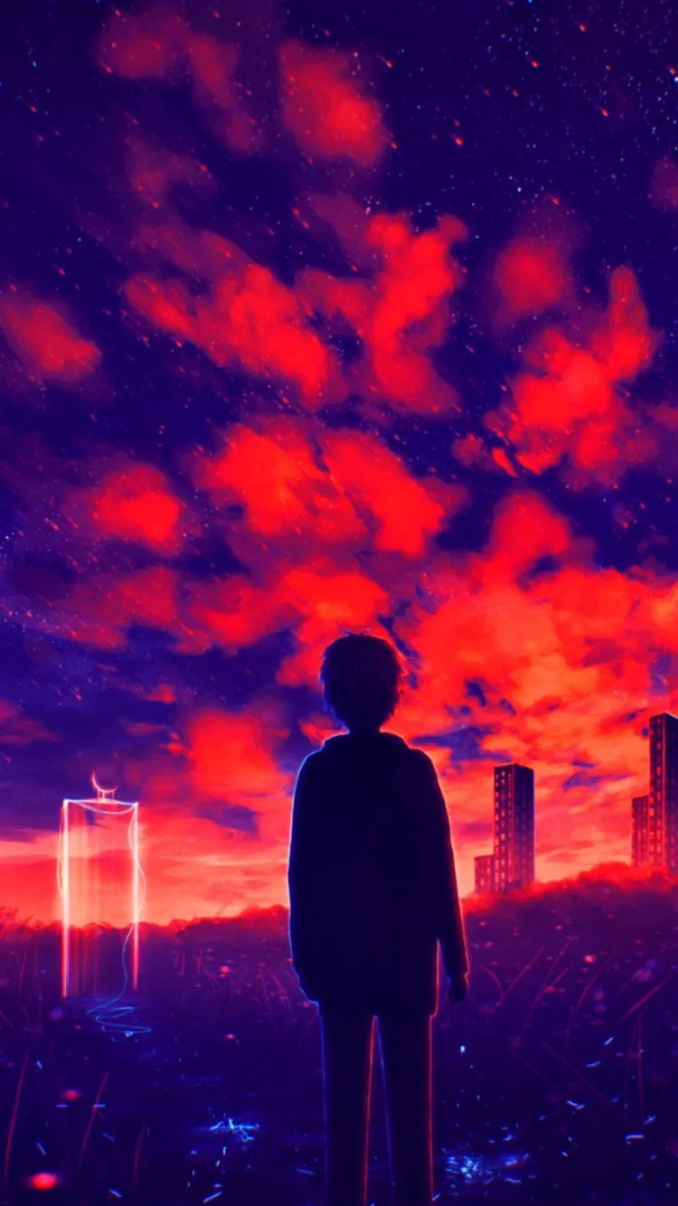 Phone wallpaper: Anime, Sky 1433894