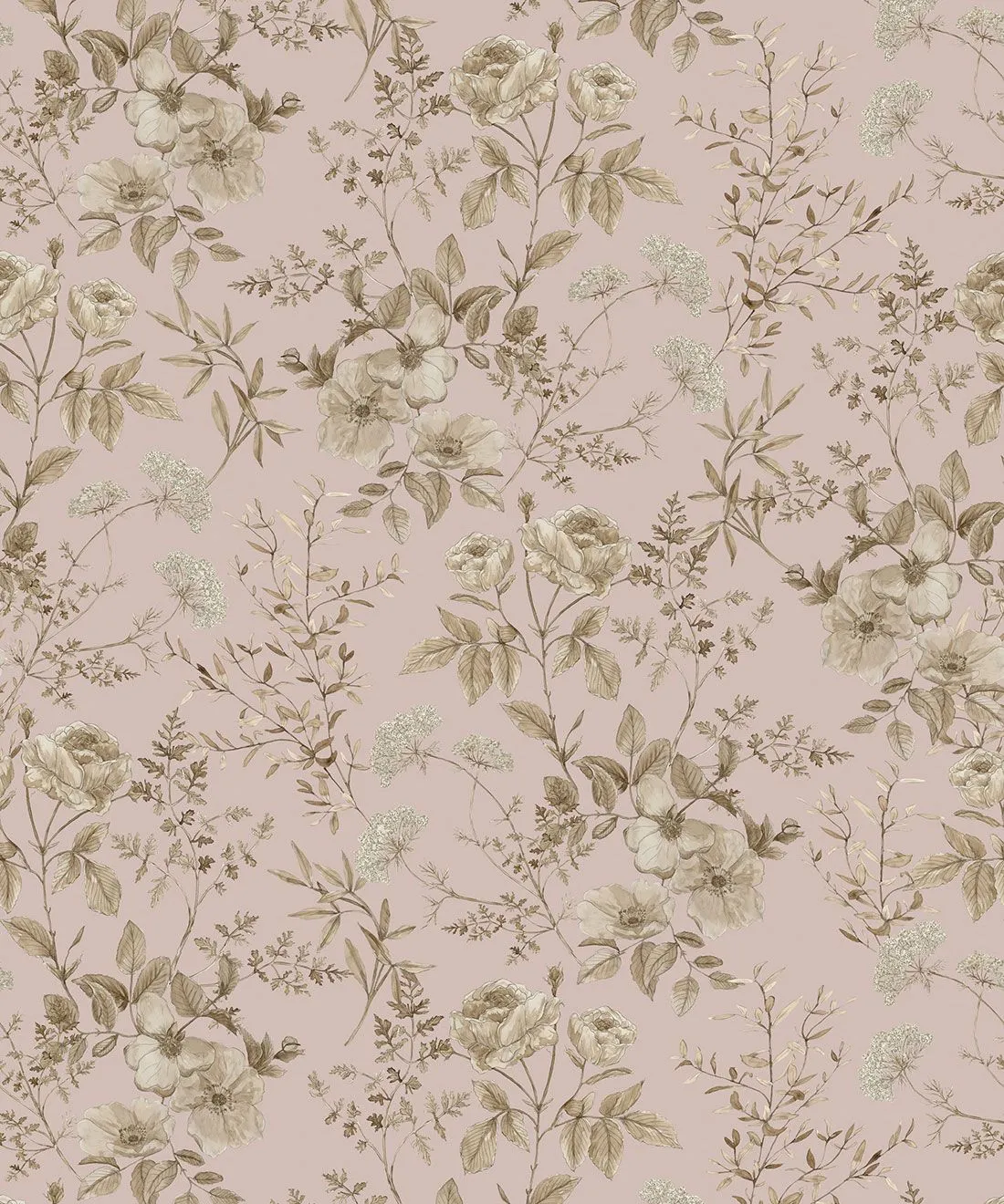 Belle Fleur Wallpaper Pink Hallway Wallpaper Roll & King