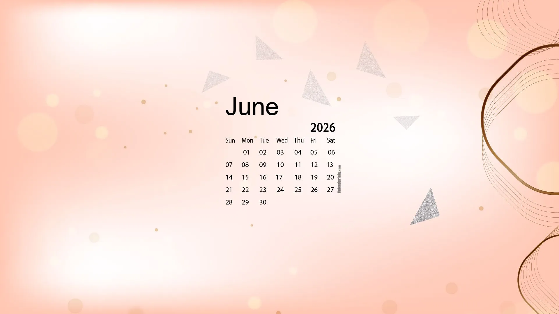June 2026 Desktop Wallpaper Calendar