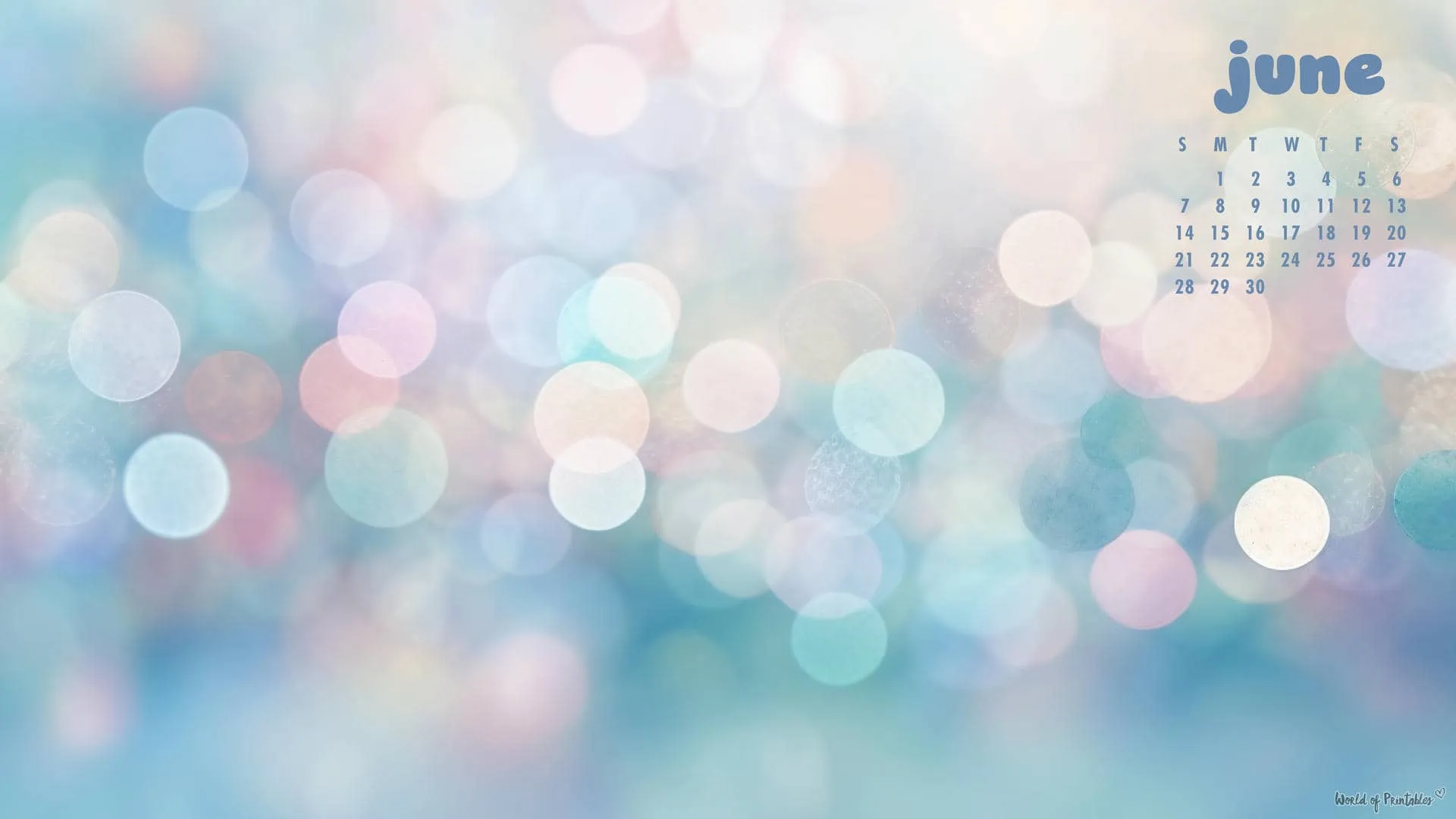 Free June 2026 Calendar Wallpaper