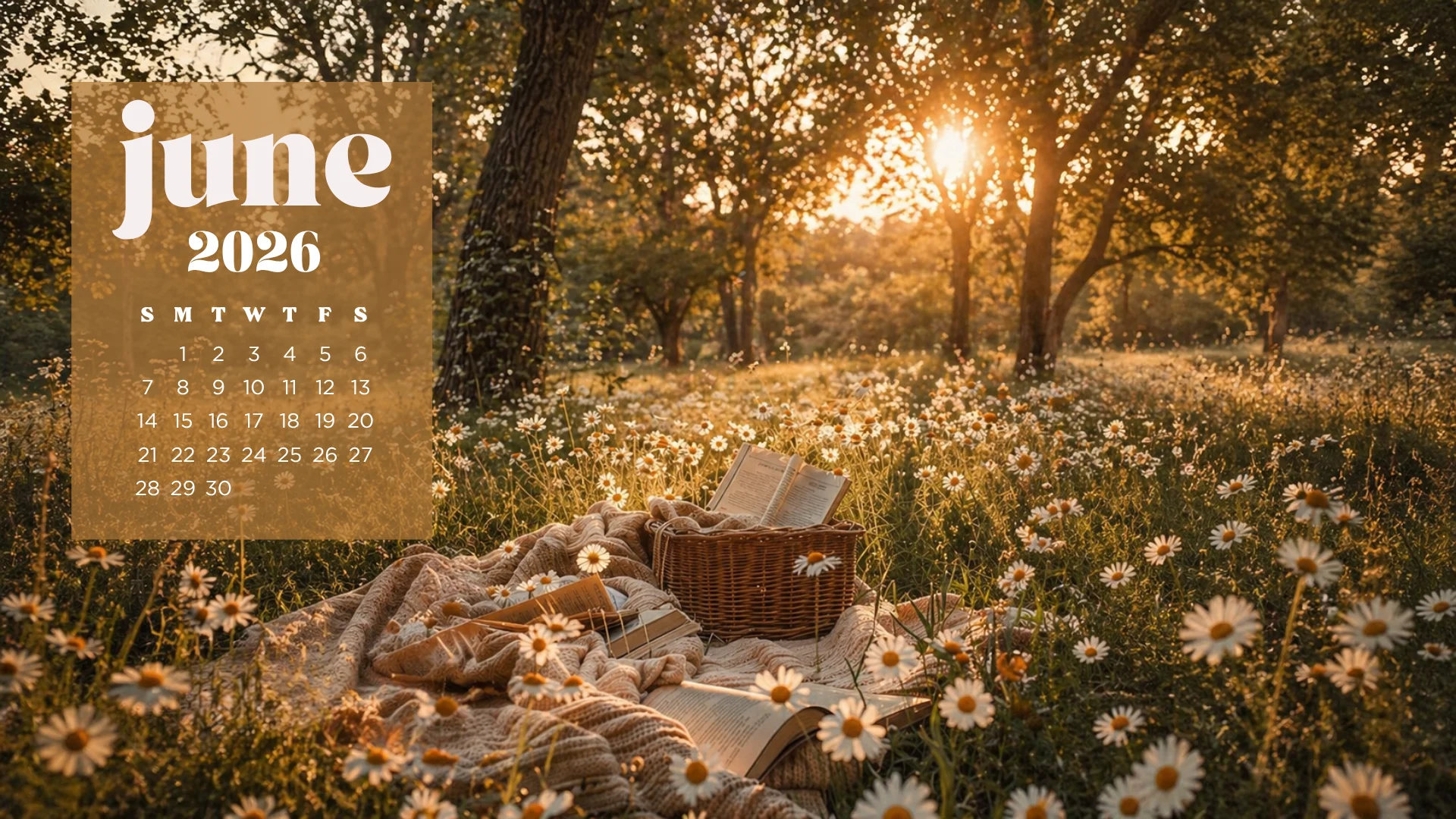 Free June 2026 Desktop Calendar Background (EASY DOWNLOAD)