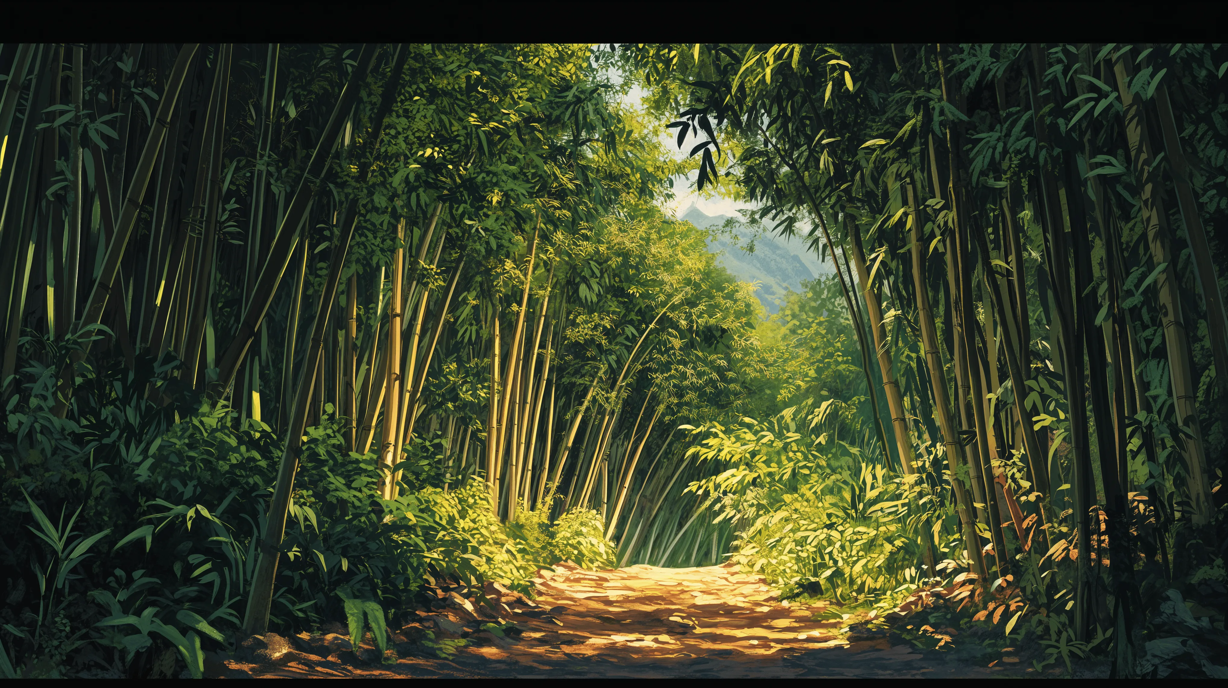 Bamboo Serenity: 4K Ultra HD Wallpaper of Nature's Haven