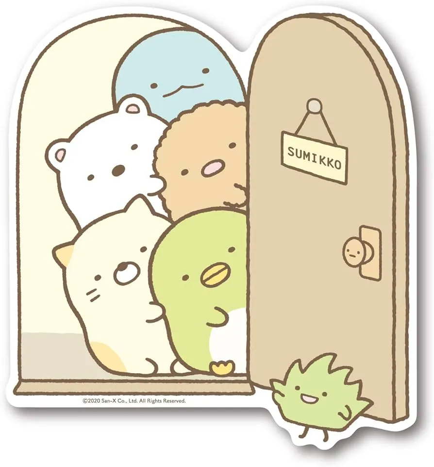 Amazon.co.jp: Sumikko Gurashi Wall Sticker Door Character Sticker Illustration Sumikko Popular Cute Interior DIY Wallpaper Repair Remake Decor SU88 gs