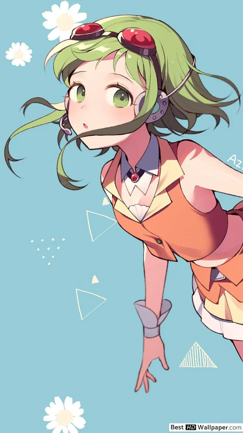 Gumi Sky, anime, music, vocaloid, HD phone wallpaper