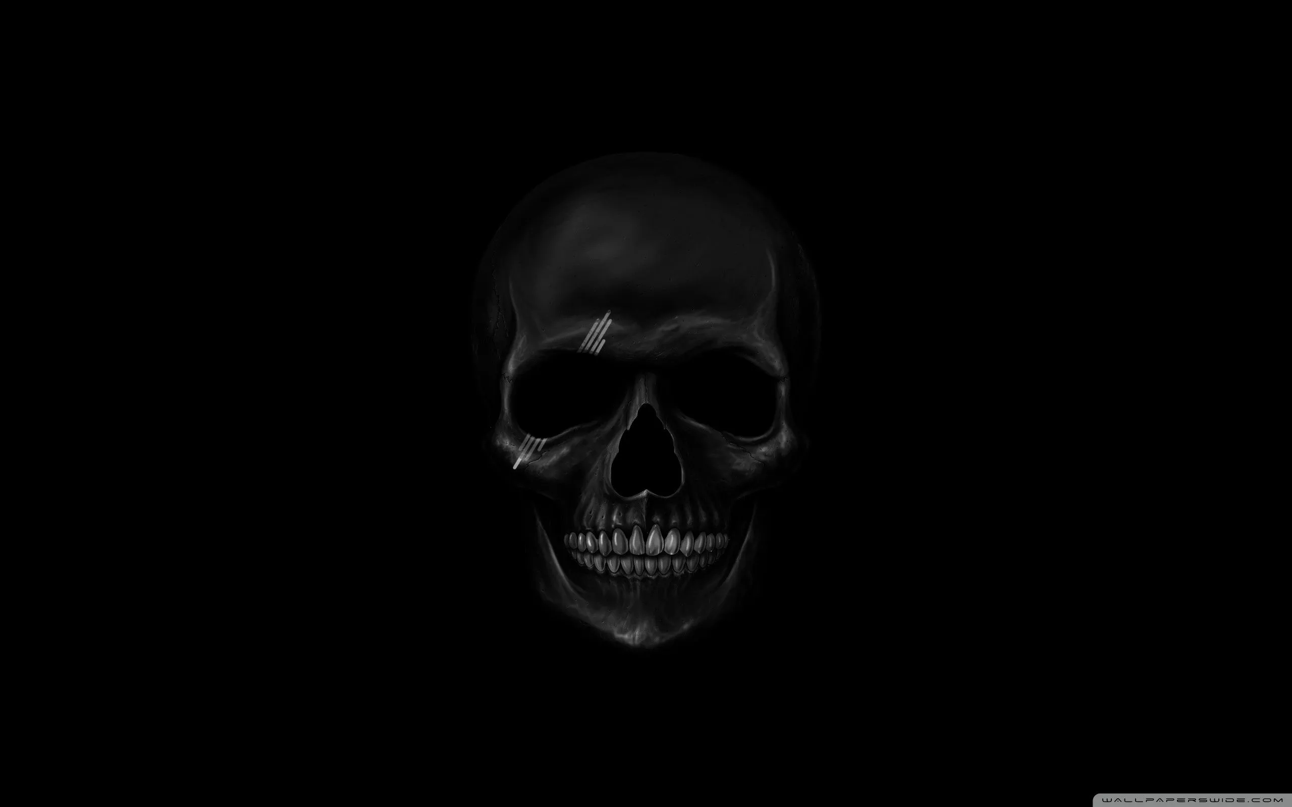 black, Skull wallpaper 2560x1600 Wallpaper HD / Desktop and Mobile Background