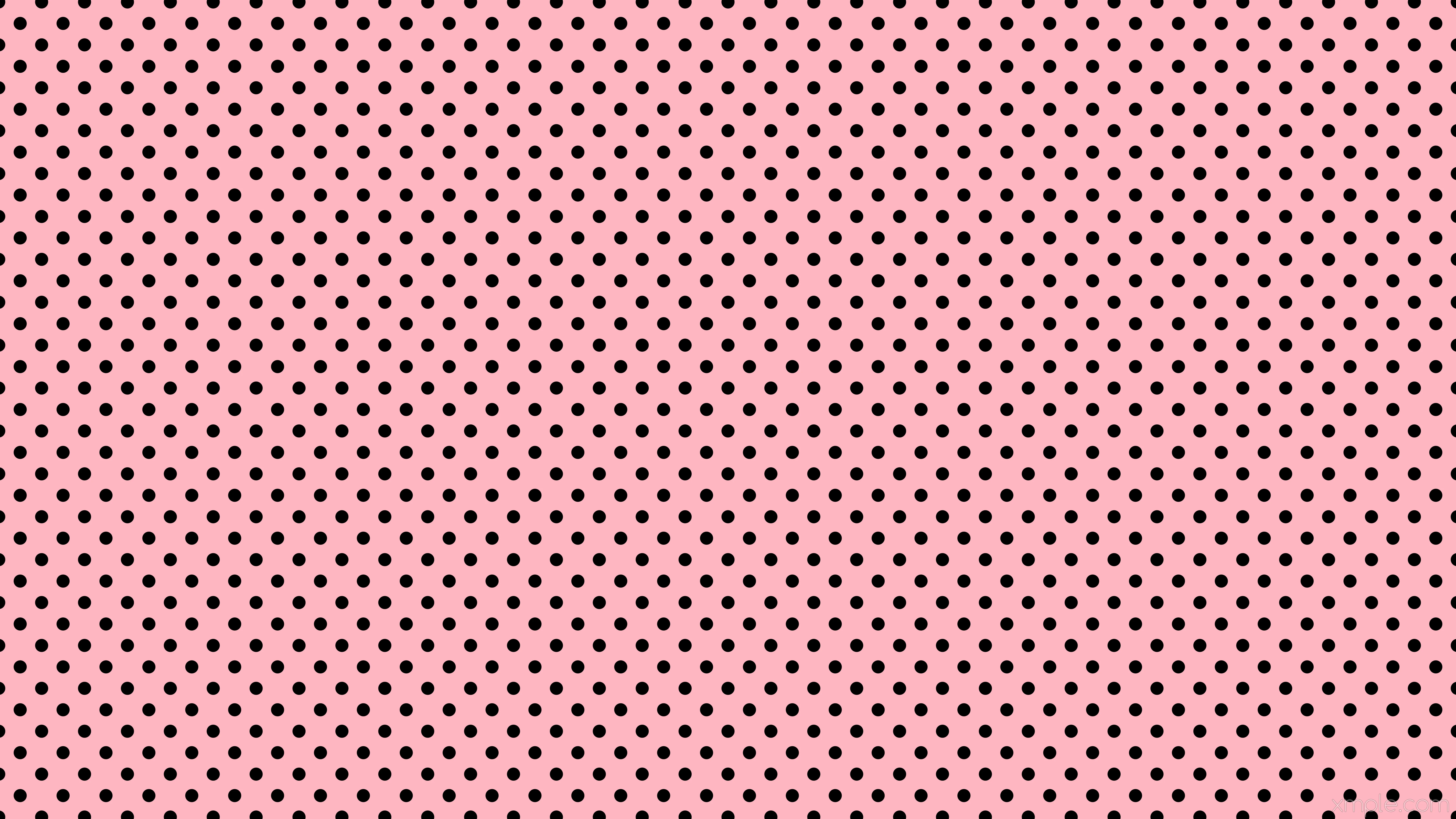 Pink polka black spots dots #ffb6c1 1800x2880 wallpaper 4K HD