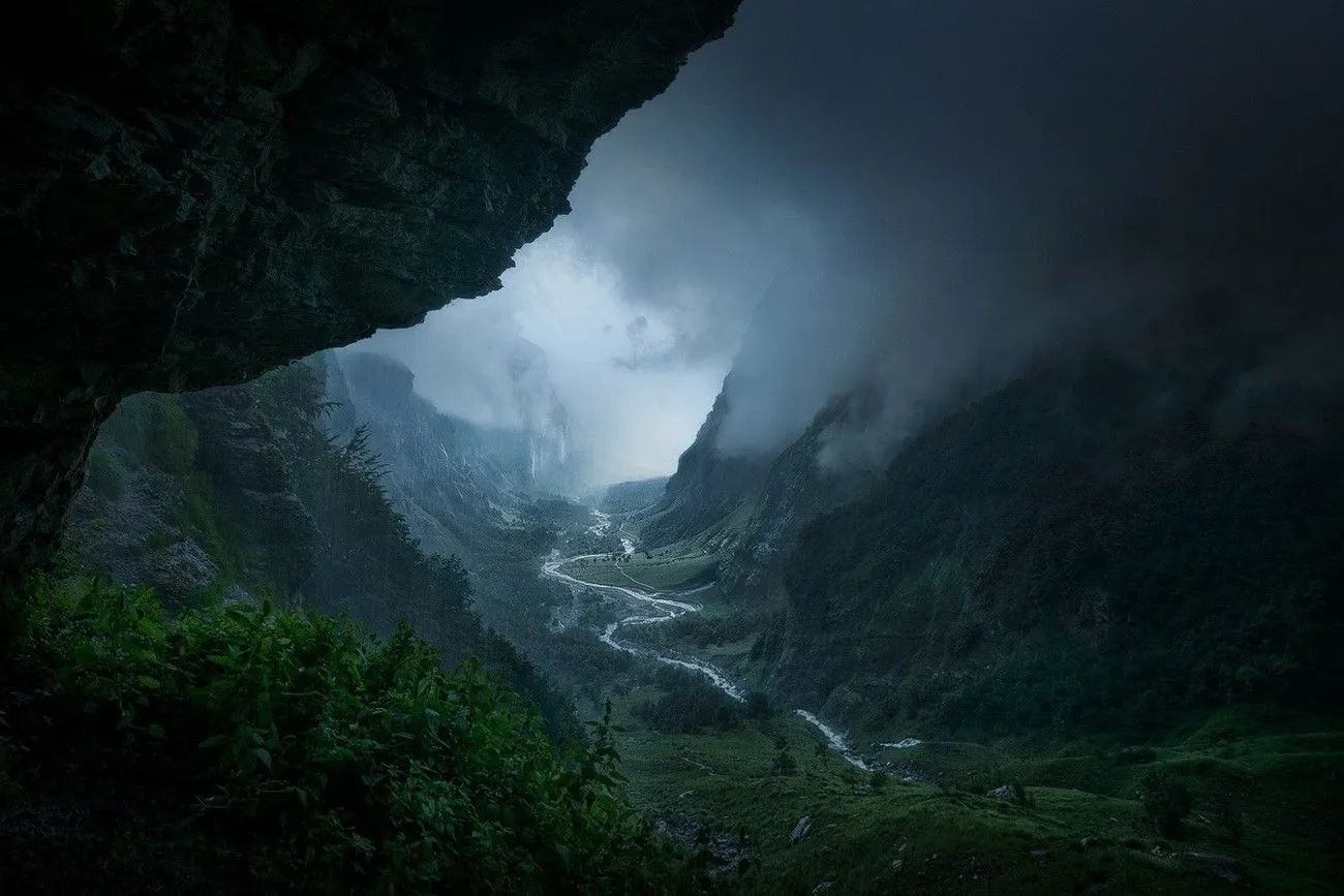 nature, Landscape, Valley, Mountain, Clouds, Forest, Mist, Rain, River, France Wallpaper HD / Desktop and Mobile Background