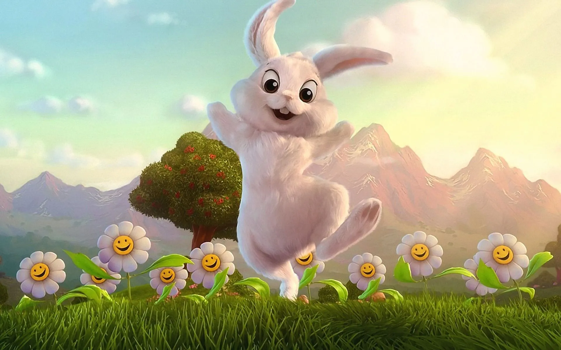 Funny Rabbit Cartoon character Desktop Wallpaper
