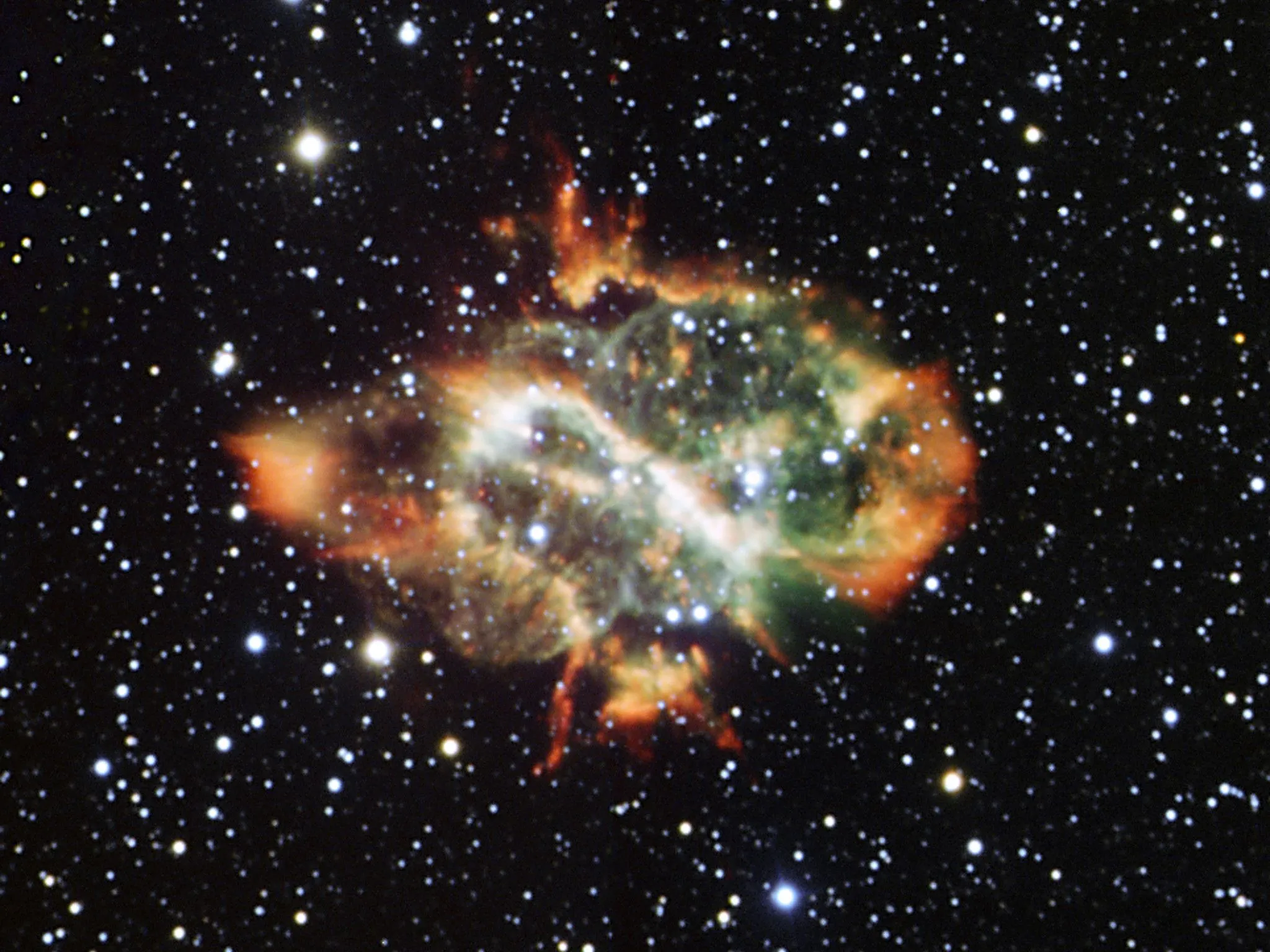 Dying star puffs a cosmic dragon
