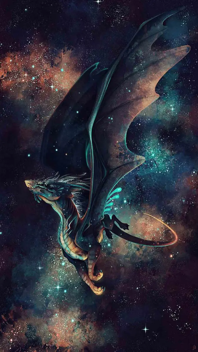 Space dragon wallpaper