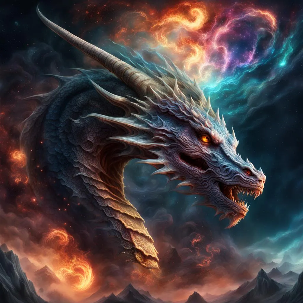 fantasy ghost nebula dragon Ghost Nebula Drago