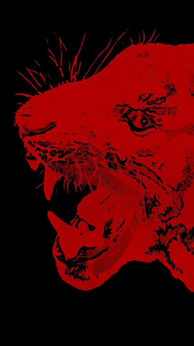 Lion's Head Phone Wallpaper. Ilustrasi, Gambar, Walpaper