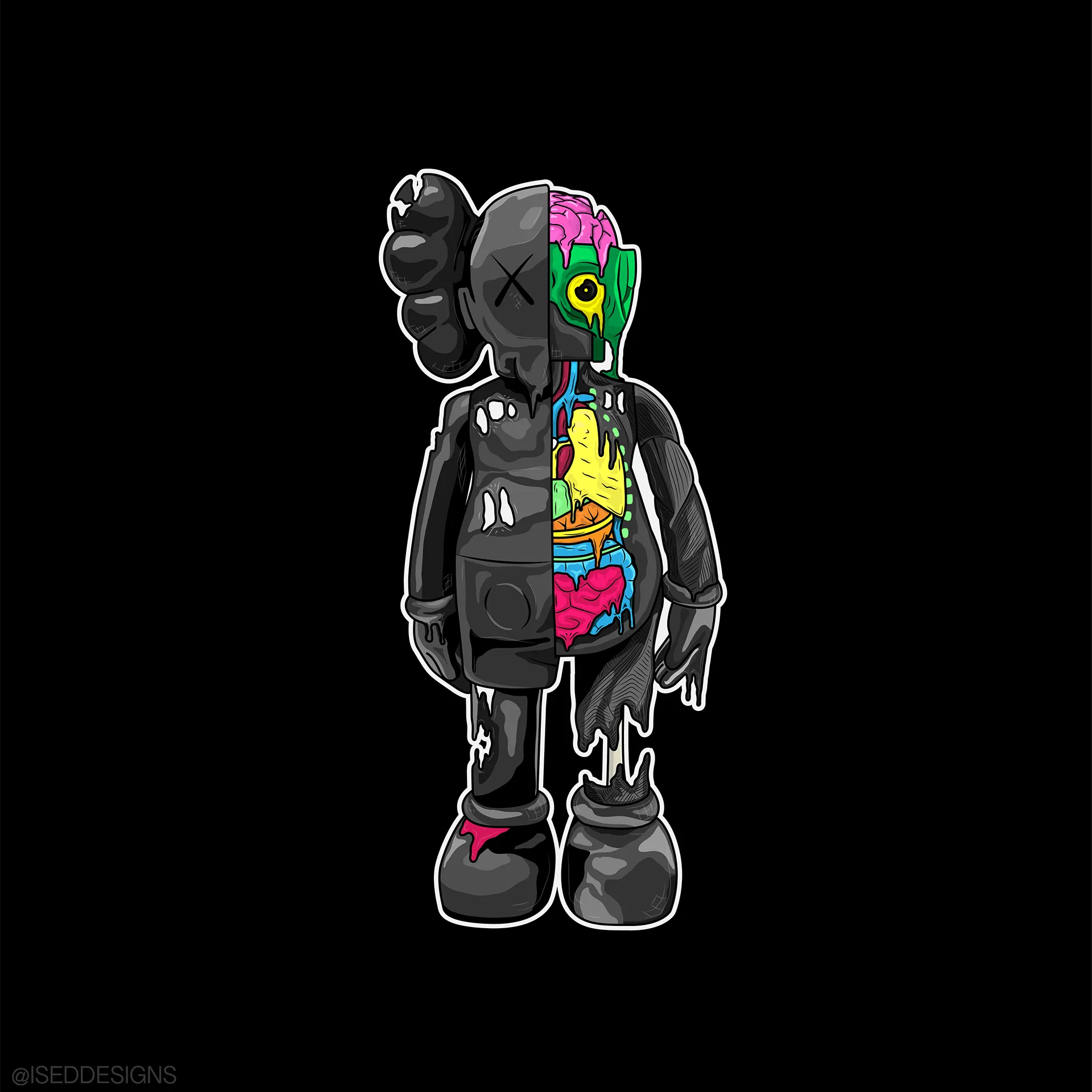 KAWS 'Drip' Illustration. Image - Behance
