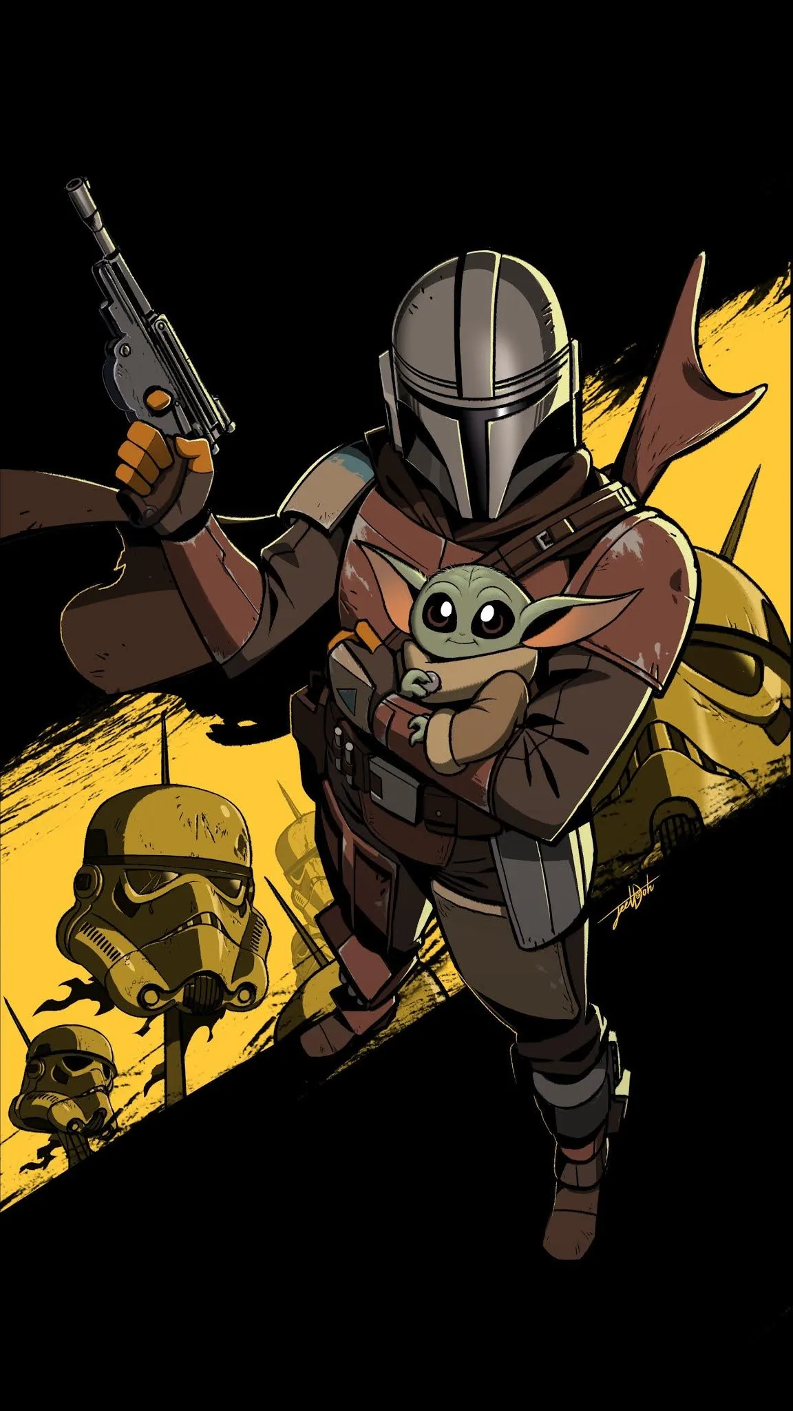 Wallpaper Mandalorian and Grogu, Grogu, The Mandalorian, Yoda, The Mandalorian 2, Background Free Image