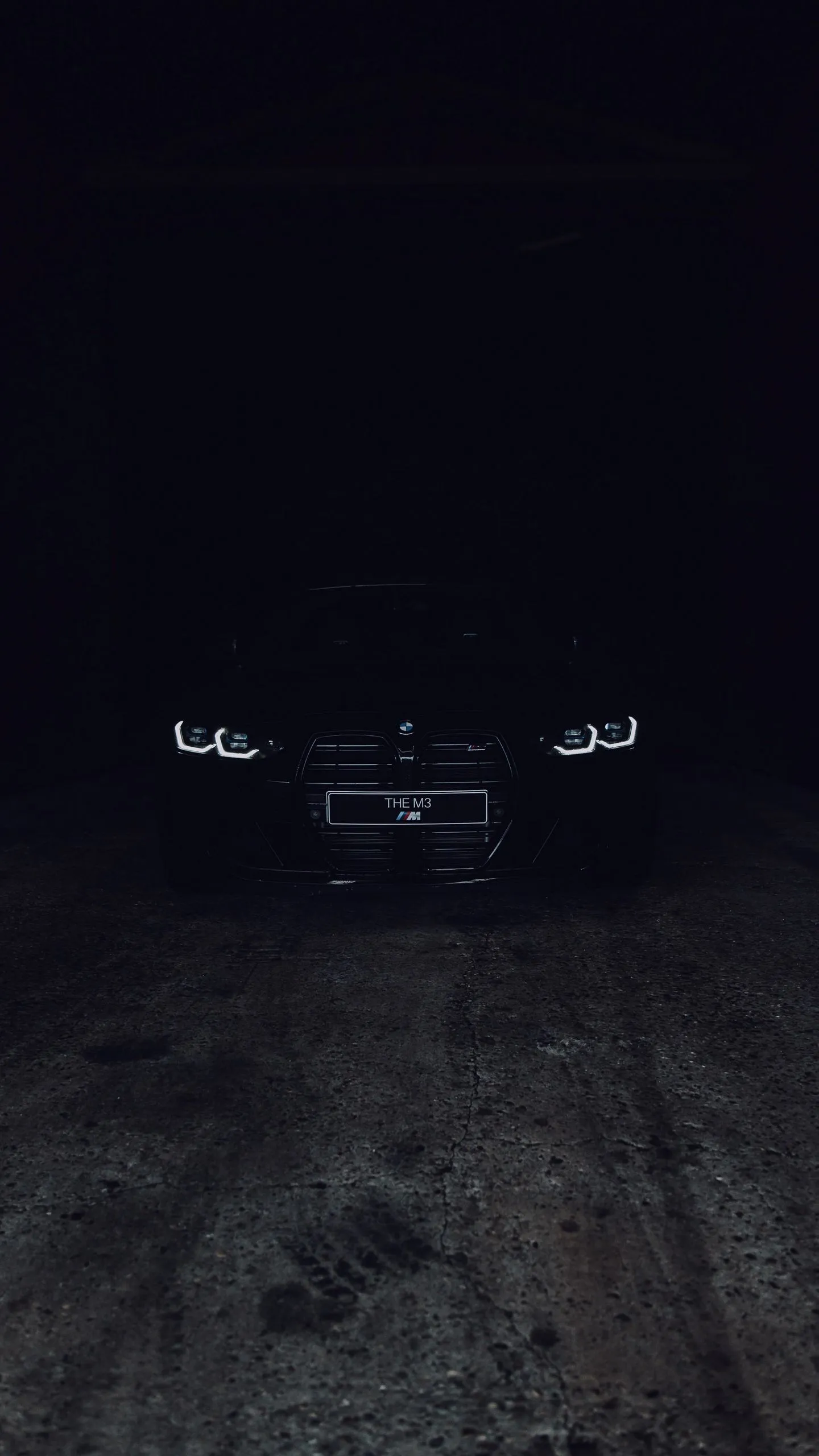 Download wallpaper 1440x2560 bmw m3, bmw, car, headlights, black, road, dark qhd samsung galaxy s6, s7, edge, note, lg g4 HD background