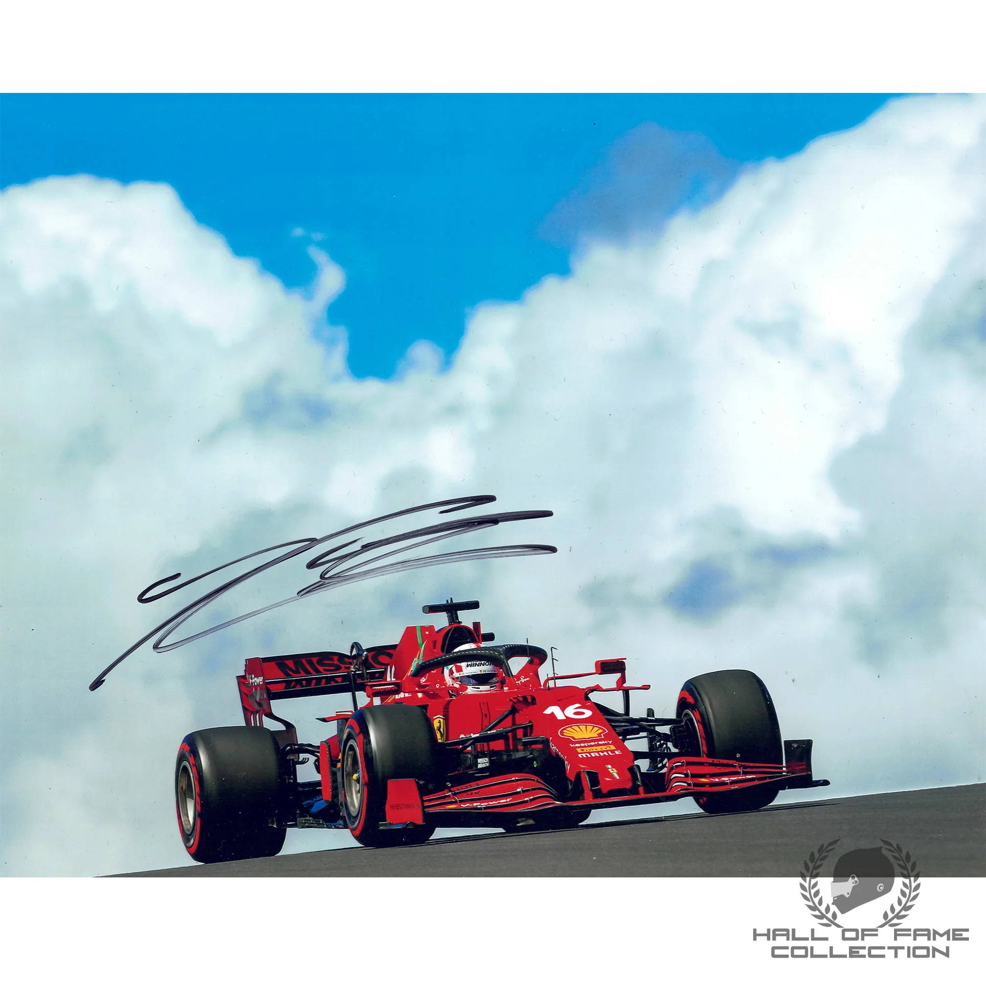 F1 8x10 Collector Set Photo Charles Leclerc Signed Scuderia Ferra