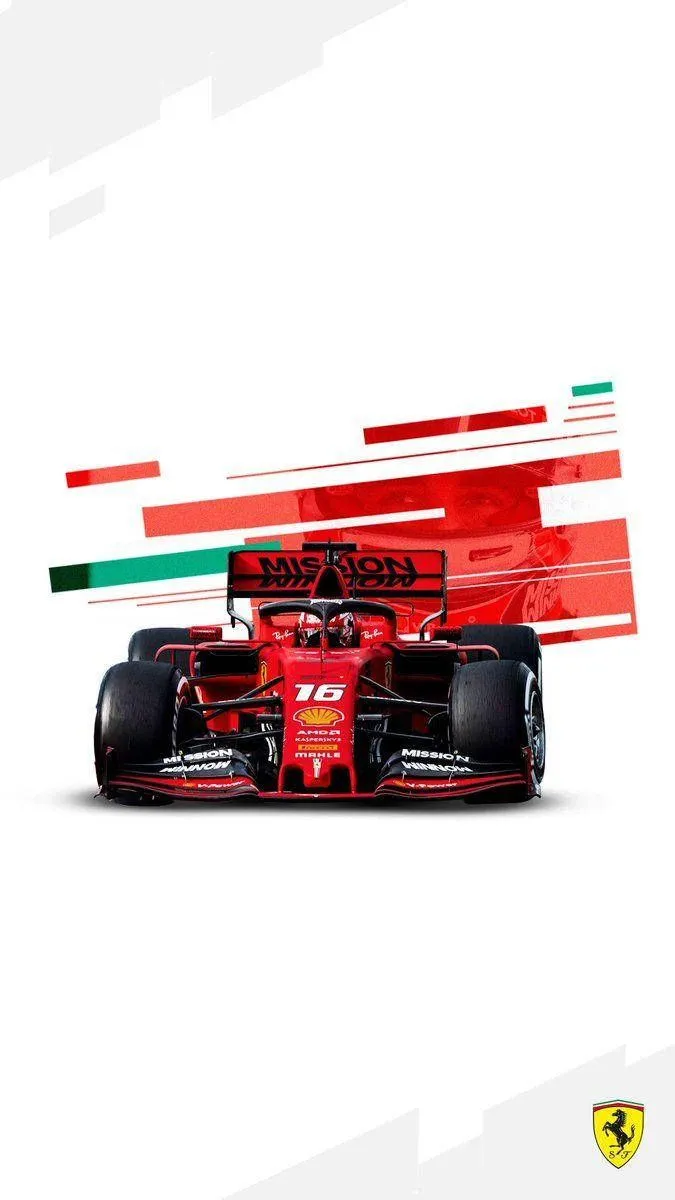 Download Charles Leclerc Ferrari Green Red Stripes Wallpaper