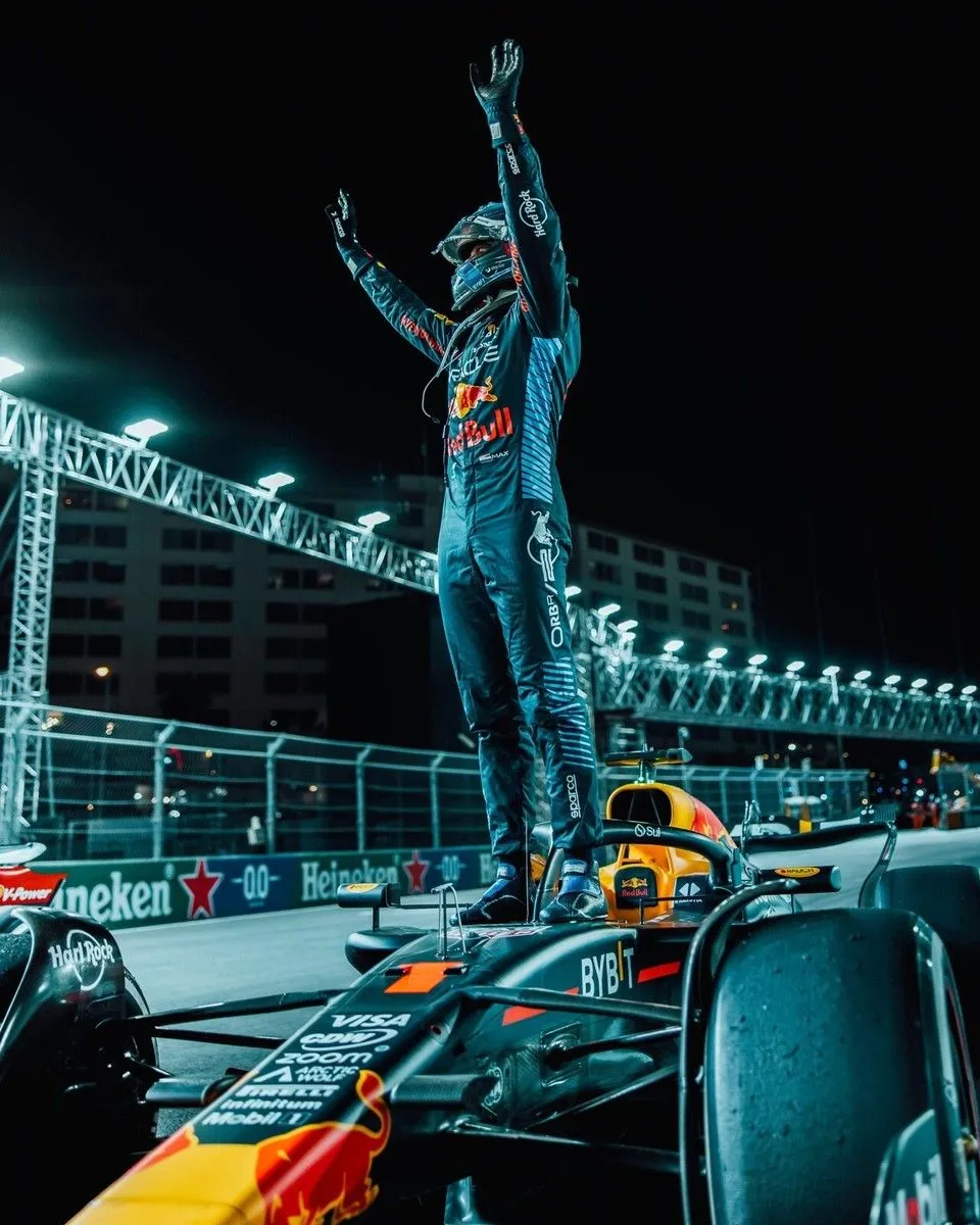 Max Verstappen 2024 Las Vegas Grand Prix on Car 8x10 Formula 1 Racing Photo