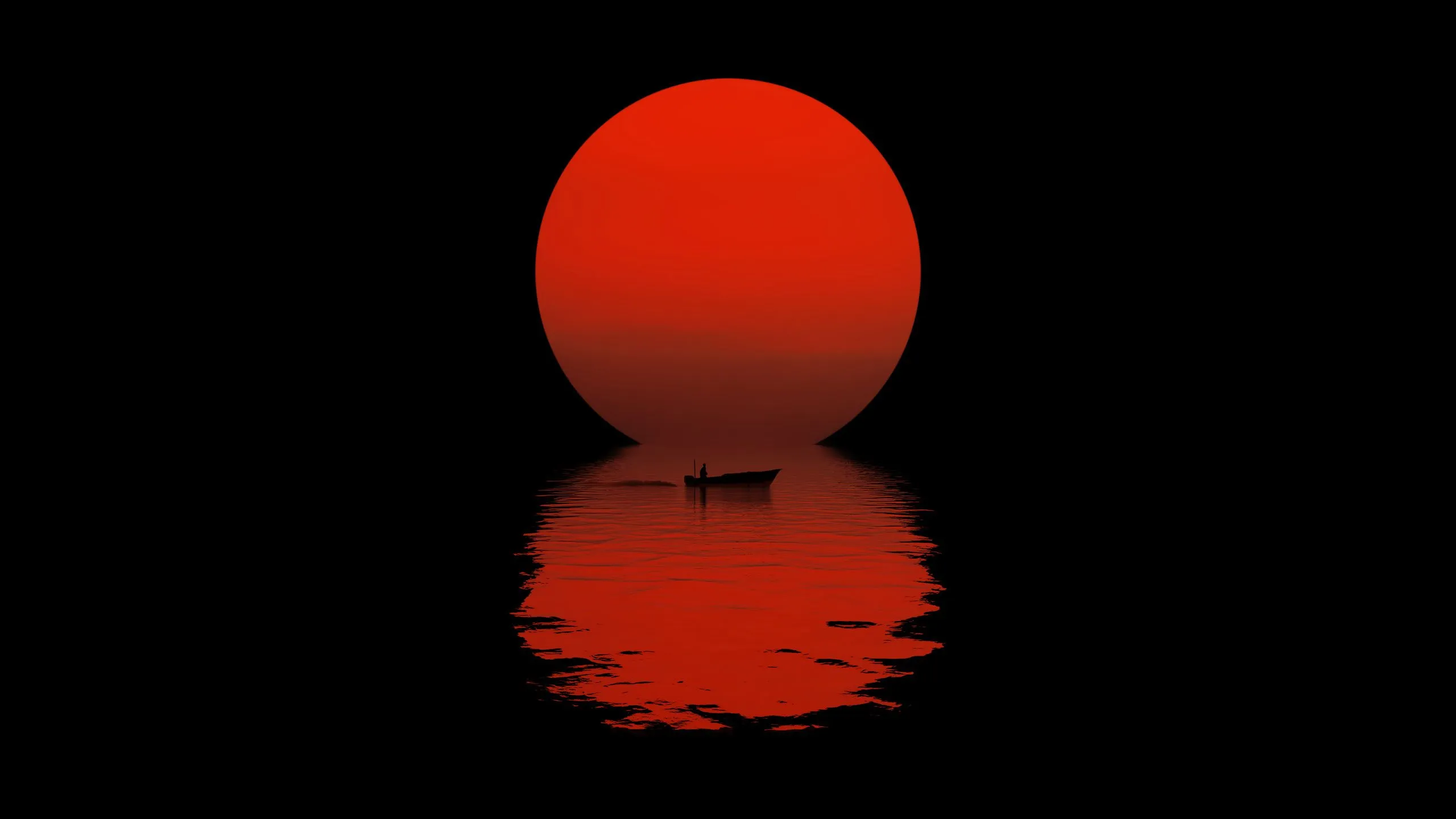 Sunset S Echo Nighttime Serenity On The Water Dark Oled 1440P Resolution , HD 4k Wallpaper, Image, Background, Photos and Picture