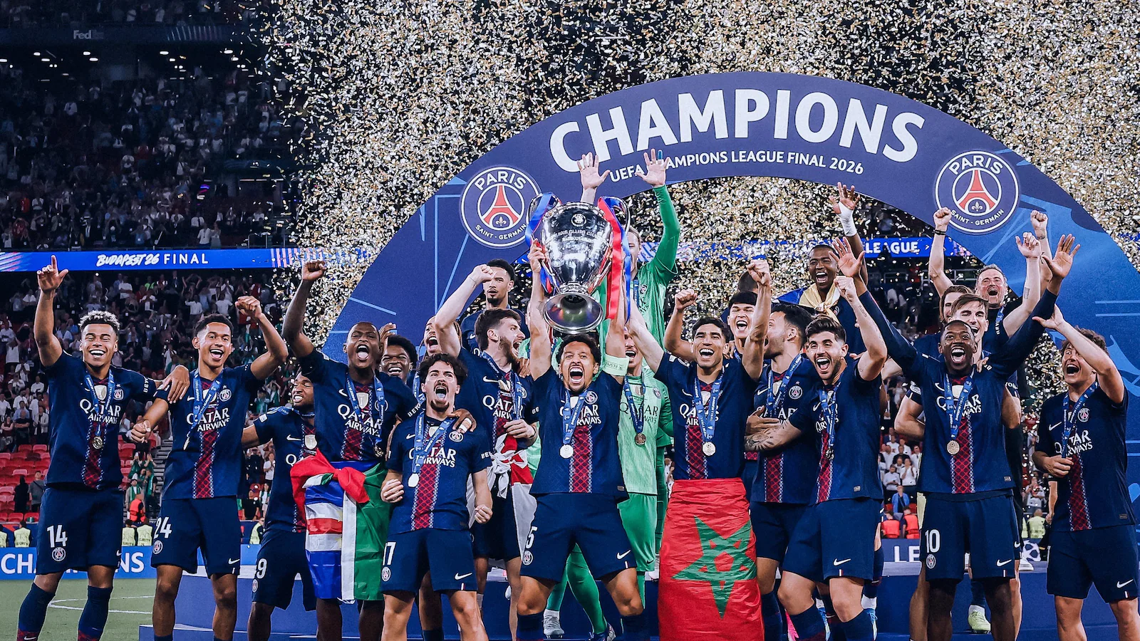 French Capital Hosts Paris Saint Germain Parade After Clashes Marred Champions League Win