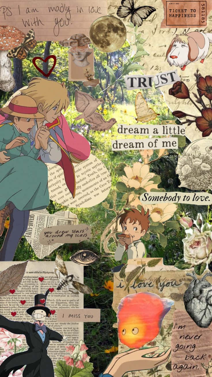 Download Studio Ghibli Collage Aesthetic Wallpaper