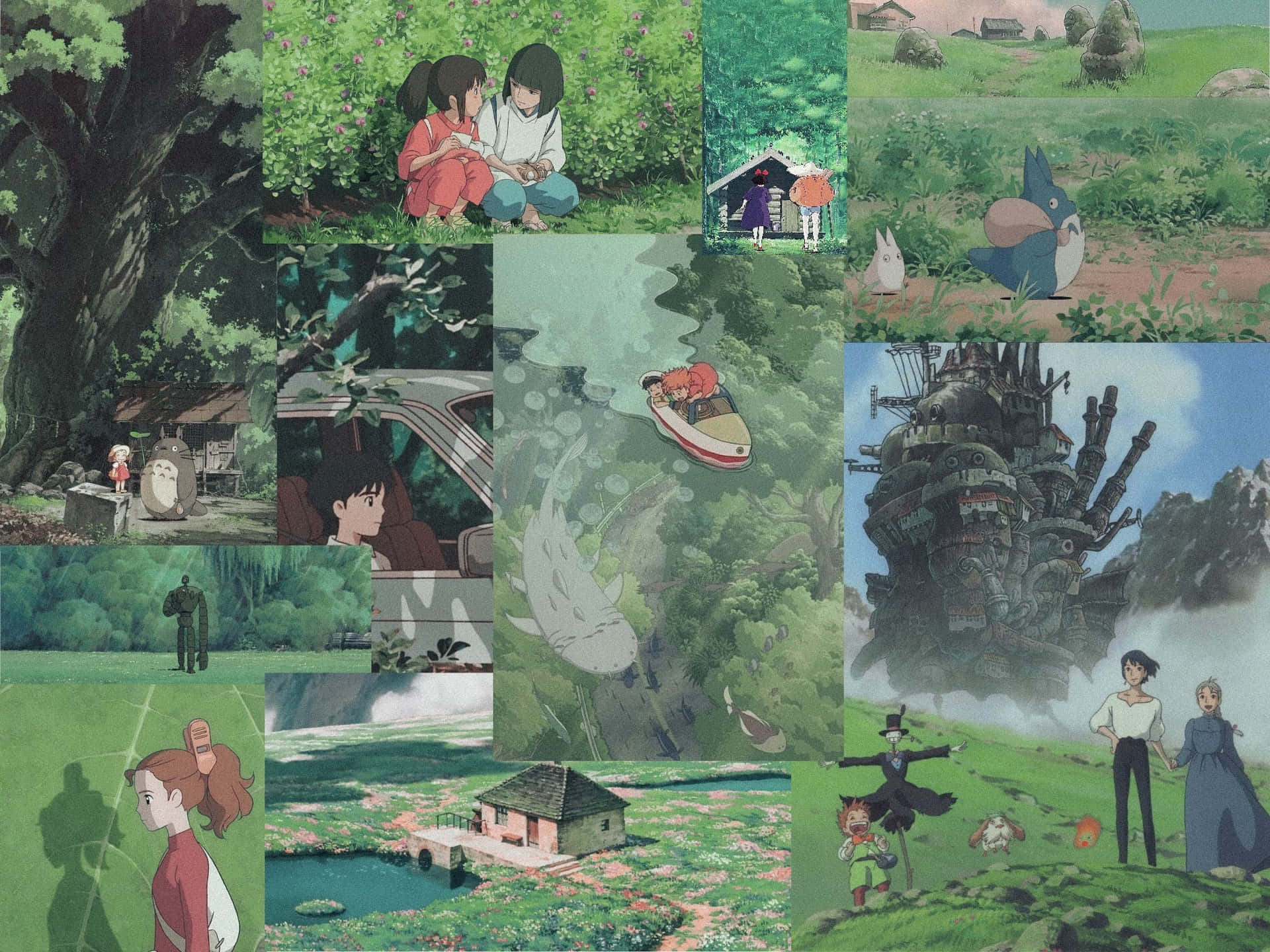 Download Studio Ghibli Collage Wallpaper