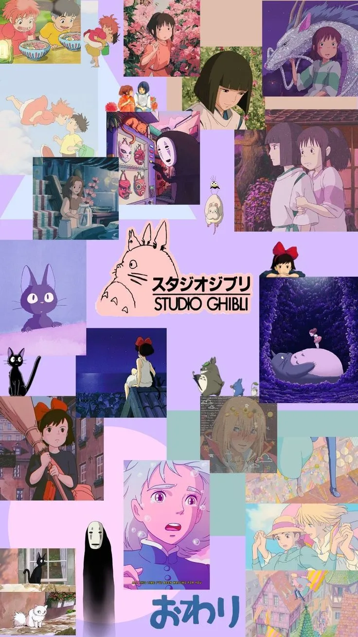 Studio ghibli purple aesthetic