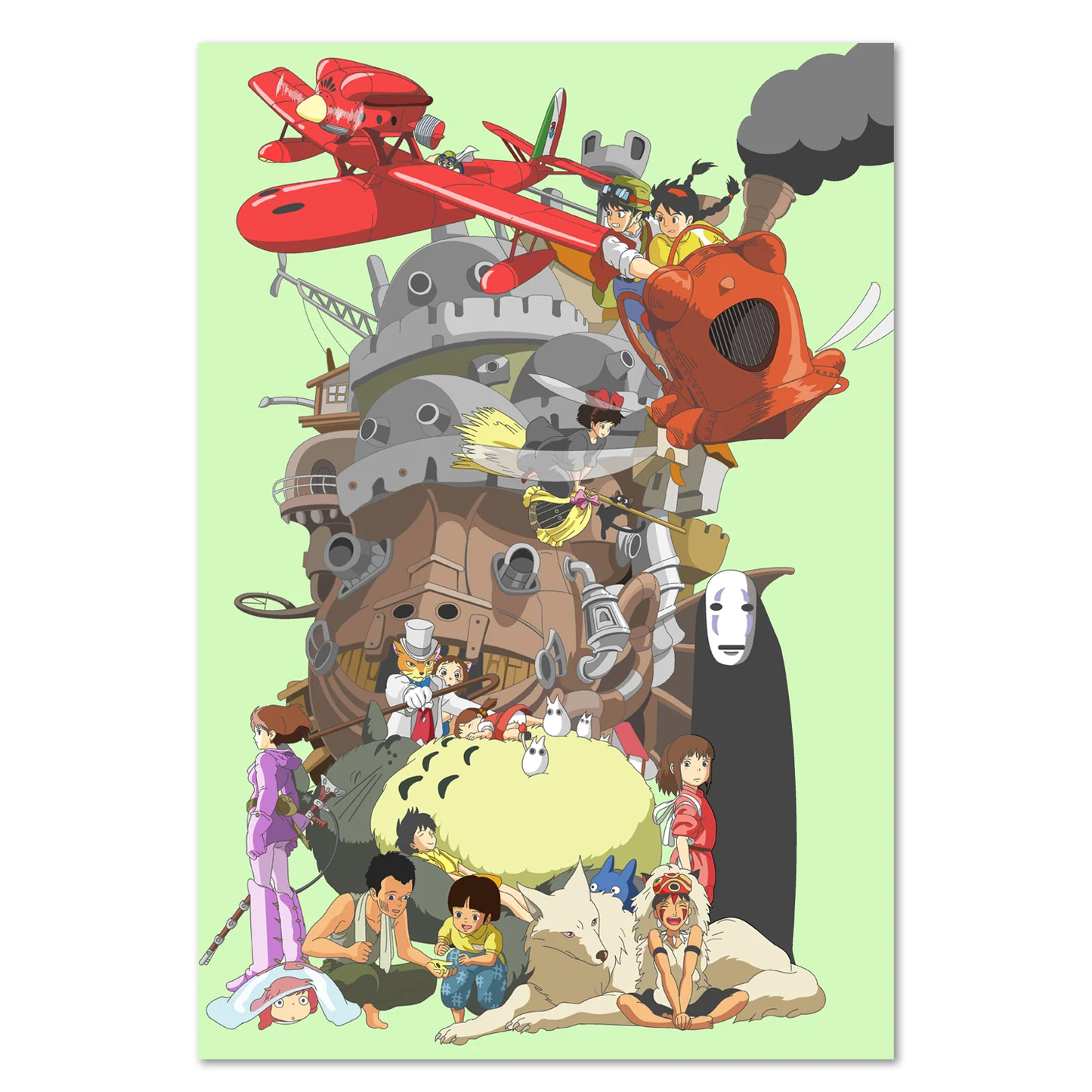Studio Ghibli Characters Collage Art
