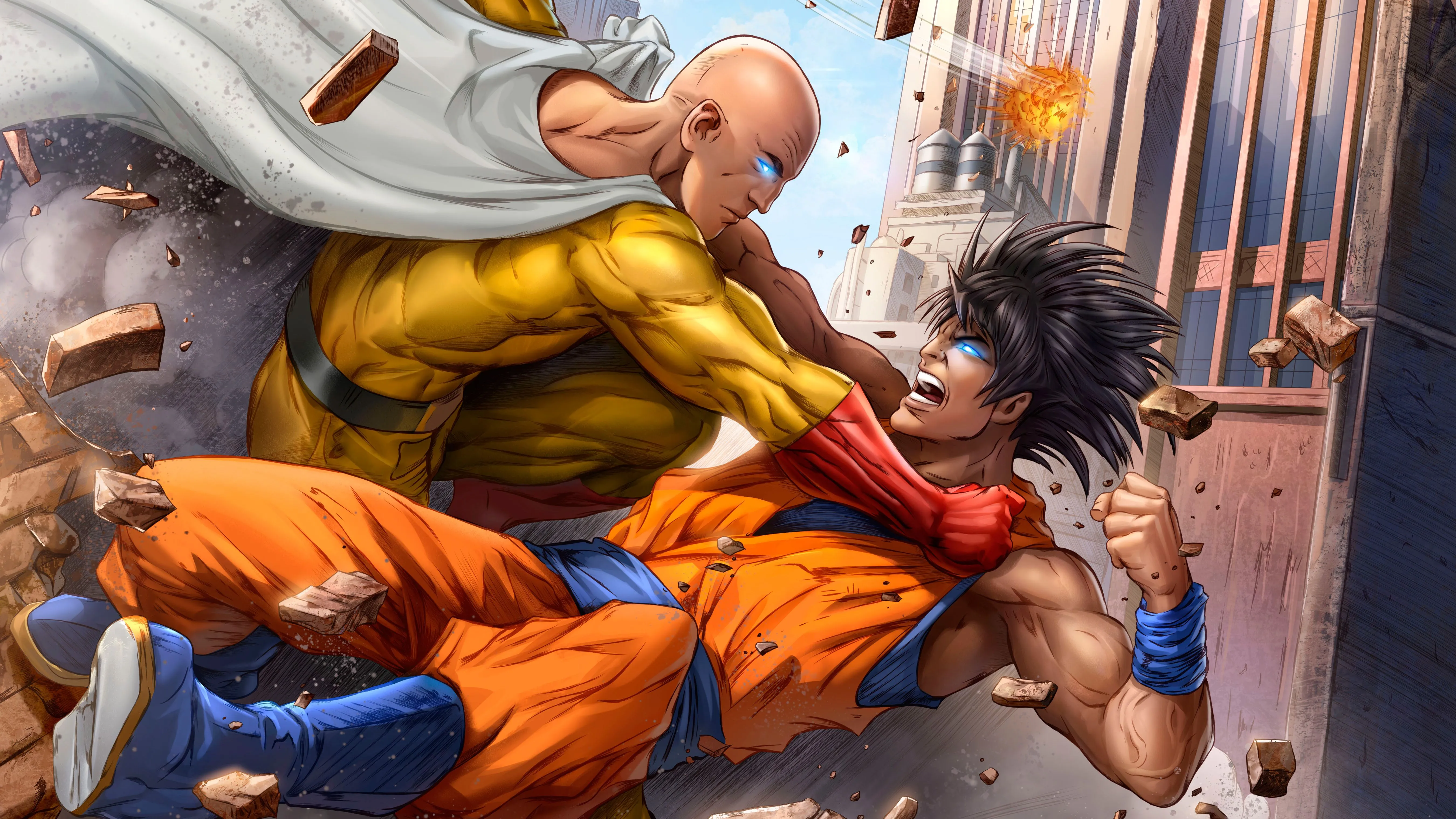 Goku And One Punch Man 5k Art Wallpaper, HD Anime Wallpaper, 4k Wallpaper Image, Background, Photos and Picture