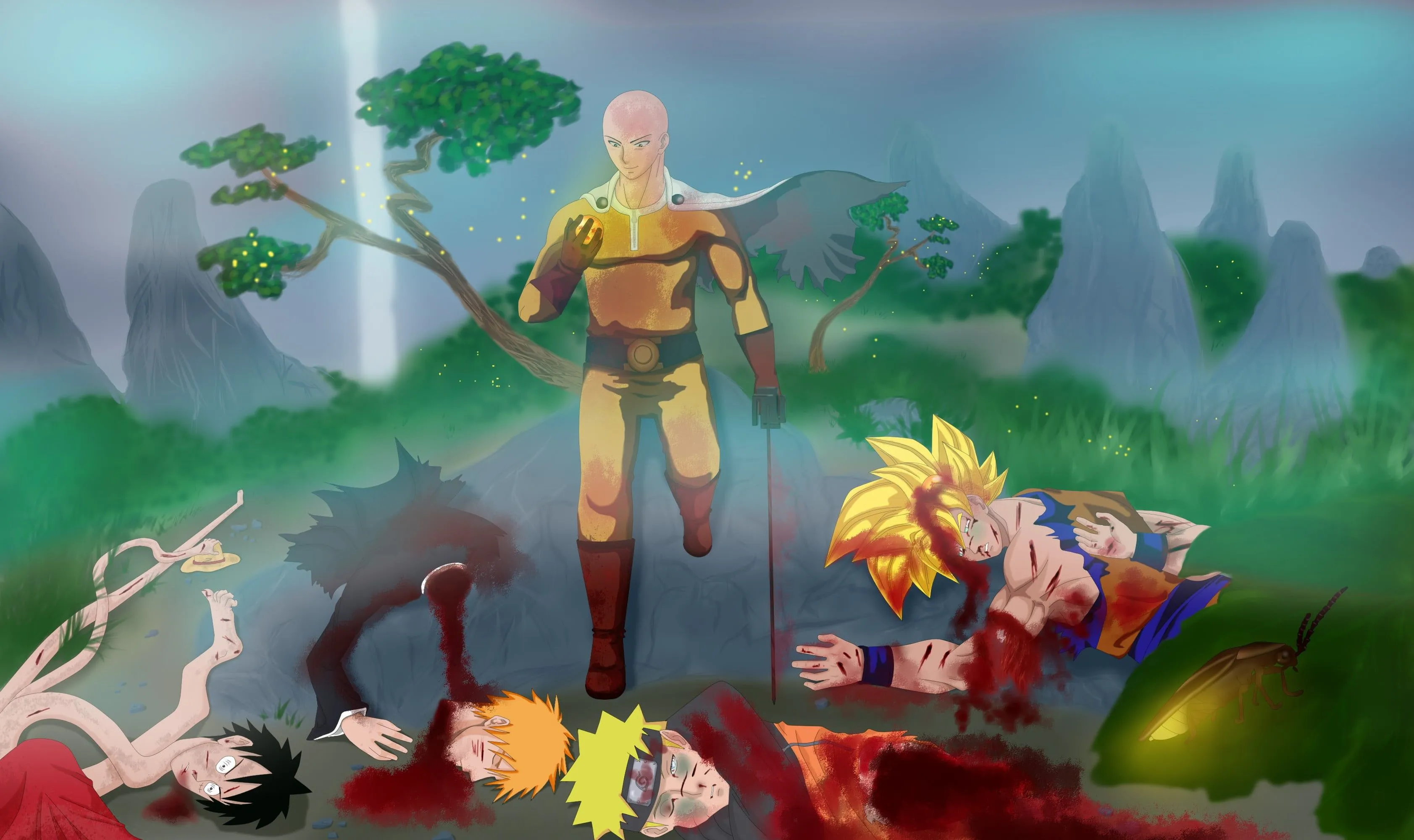 Disney Infinity Character Action Figure, One Punch Man, Kurosaki Ichigo, Uzumaki Naruto, Son Goku HD Wallpaper