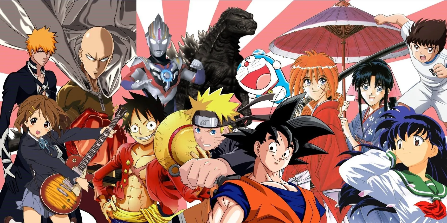 Iconic Characters From Popular Anime And Monsters HD Wallpaper