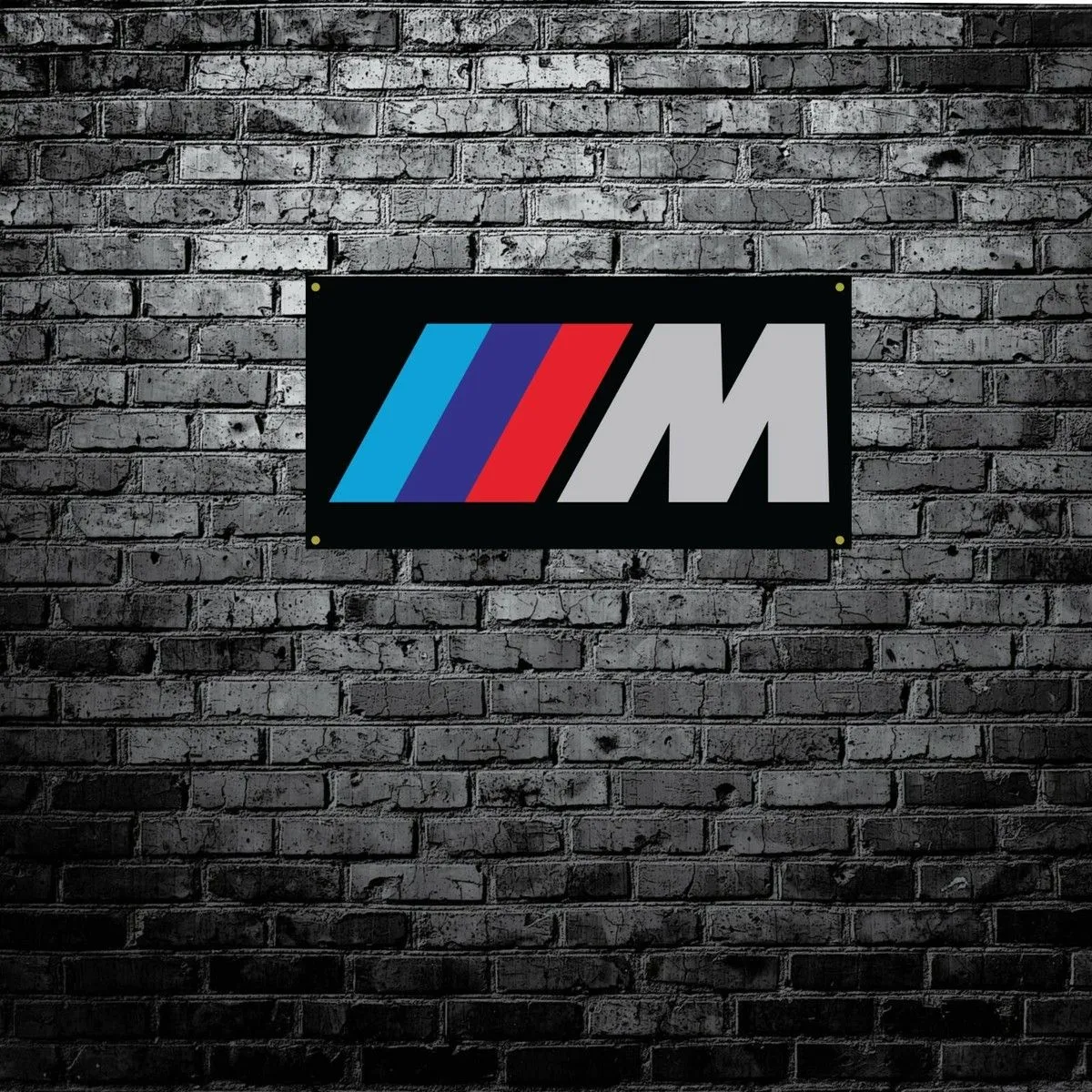 BMW M SERIES logo Classic banner Garage Poster Workshop Advertising Flag