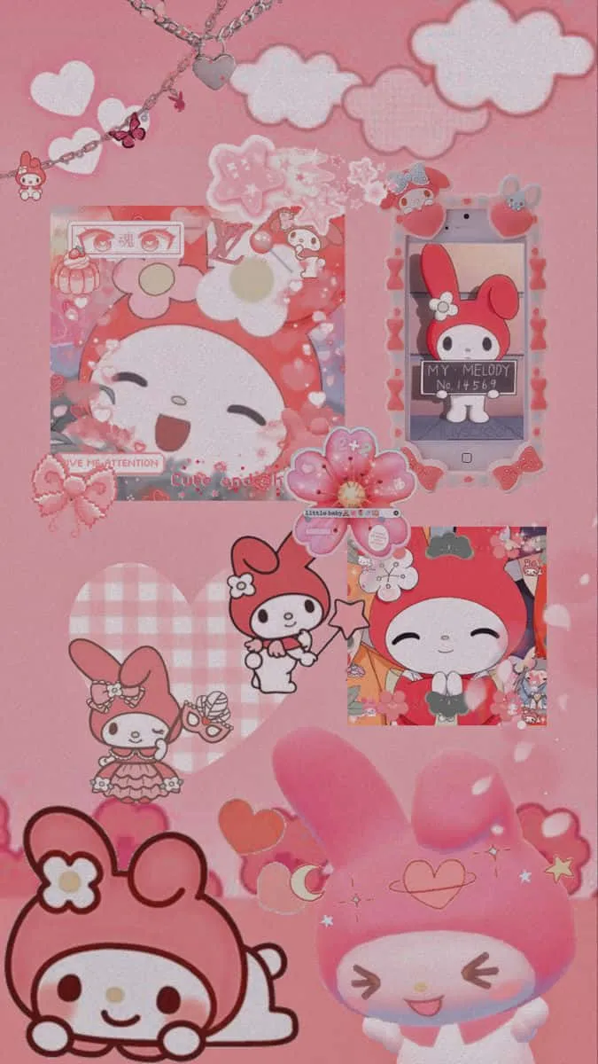 Download My Melody Collage Wallpaper