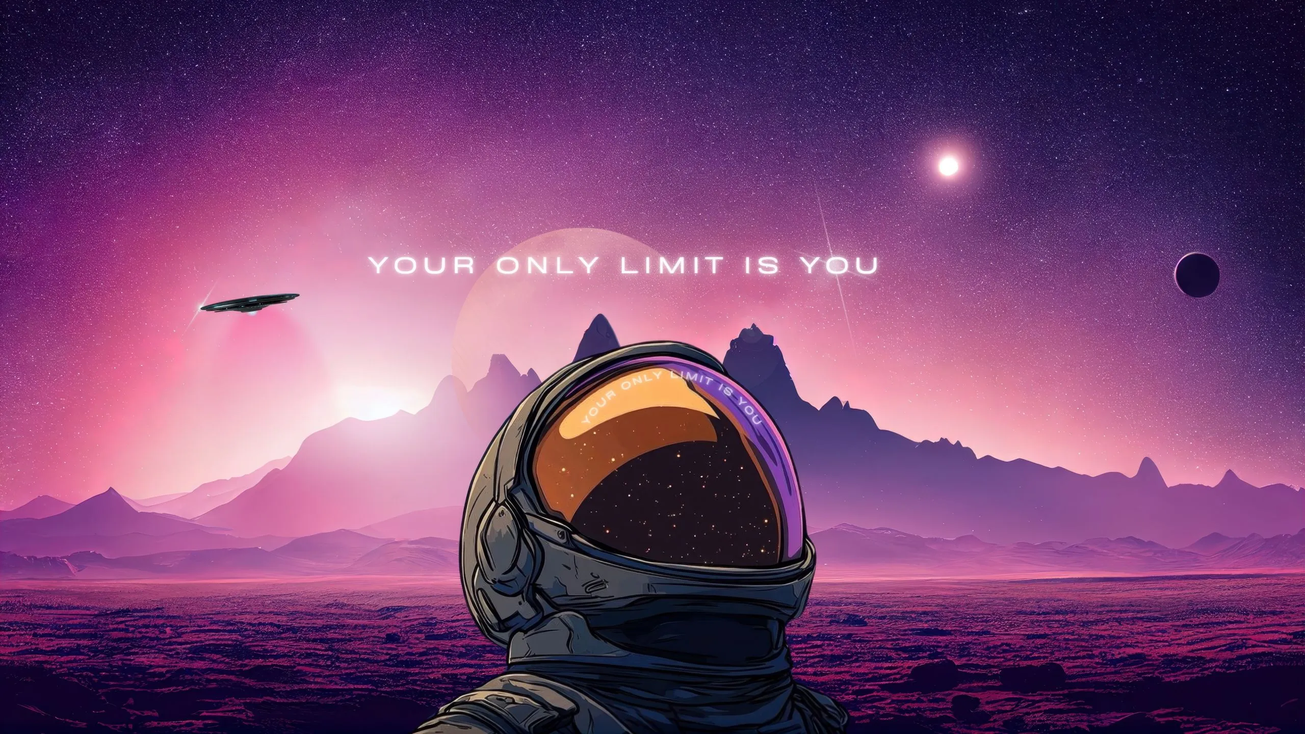 Astronaut Wallpaper 4K, Purple aesthetic, Space suit
