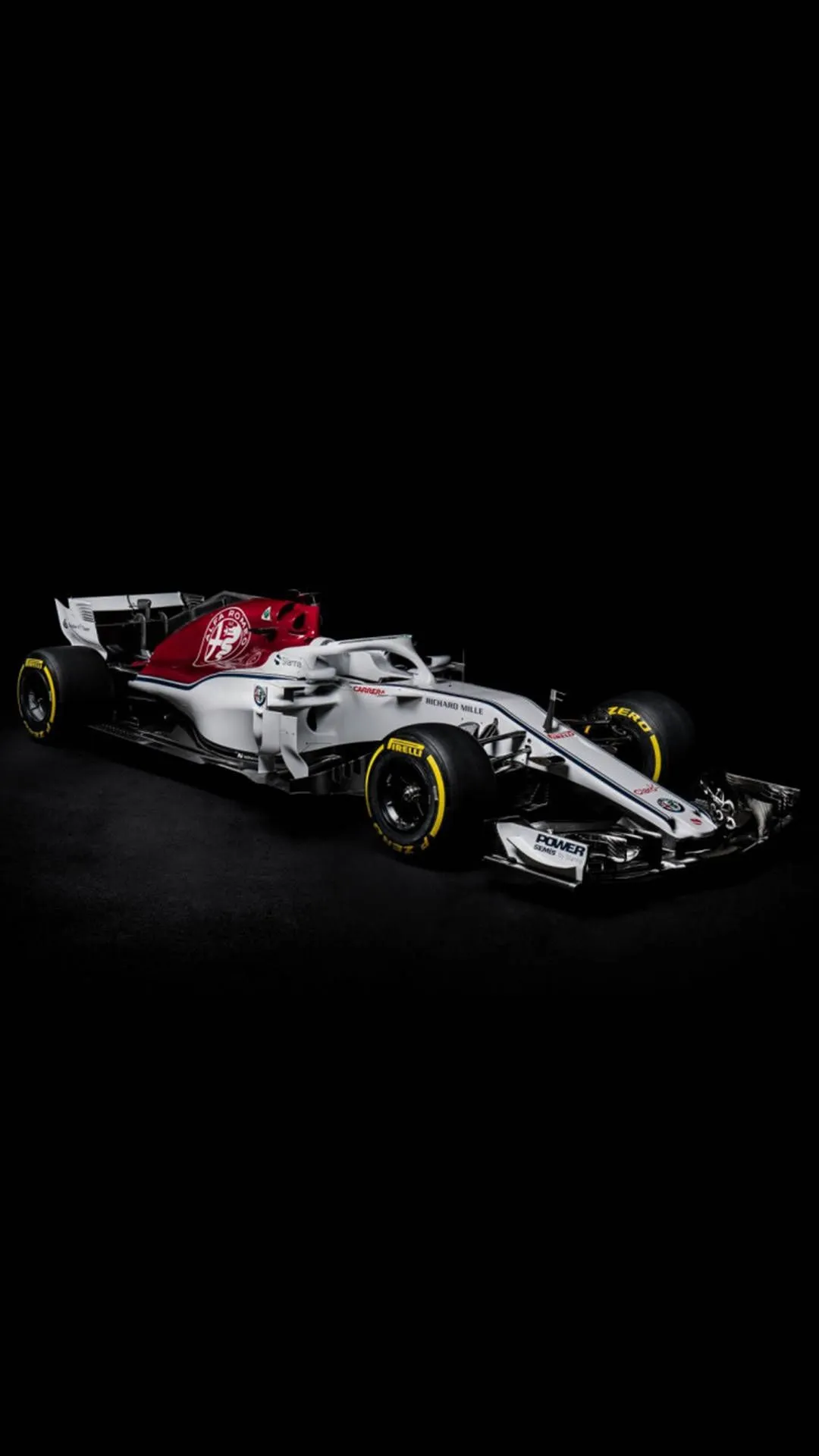 Download White Alfa Romeo F1 Phone Wallpaper